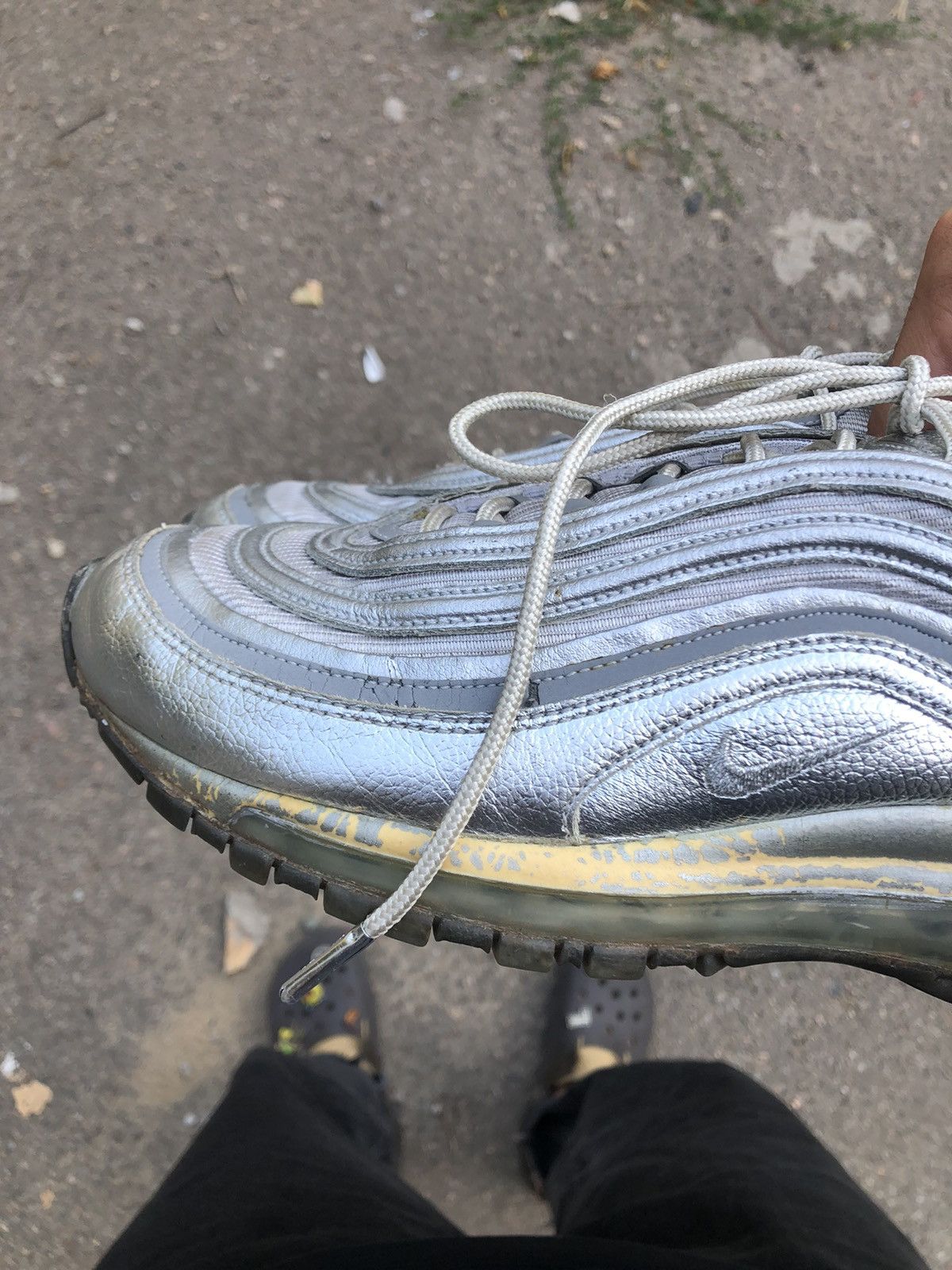 Nike × Vintage VERY RARE NIKE AIR MAX 97 SILVER REFLECTIVE DRILL Y2K 90s Size US 8.5 / EU 41-42 - 7 Thumbnail