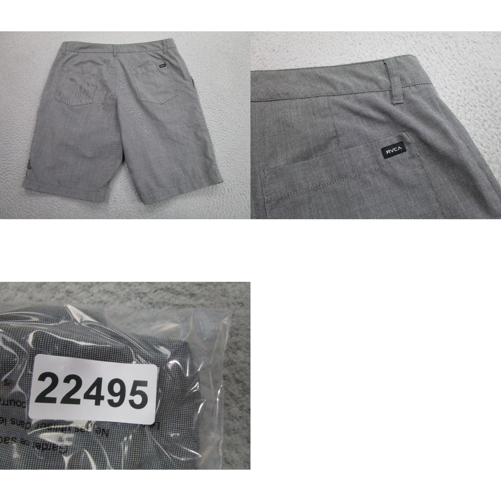 RVCA RVCA Shorts Mens 33 Gray Chino Surfer Skater Casual Zip Size US 33 - 9 Thumbnail