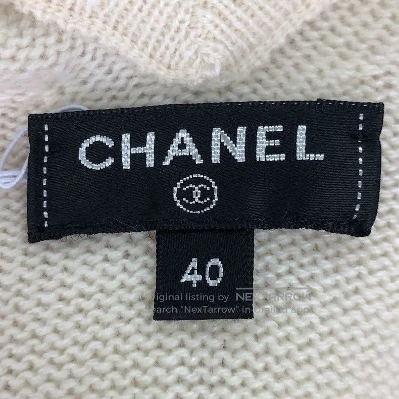 Chanel Chanel Beige bow cashmere knit sweater Size S / US 4 / IT 40 - 5 Thumbnail