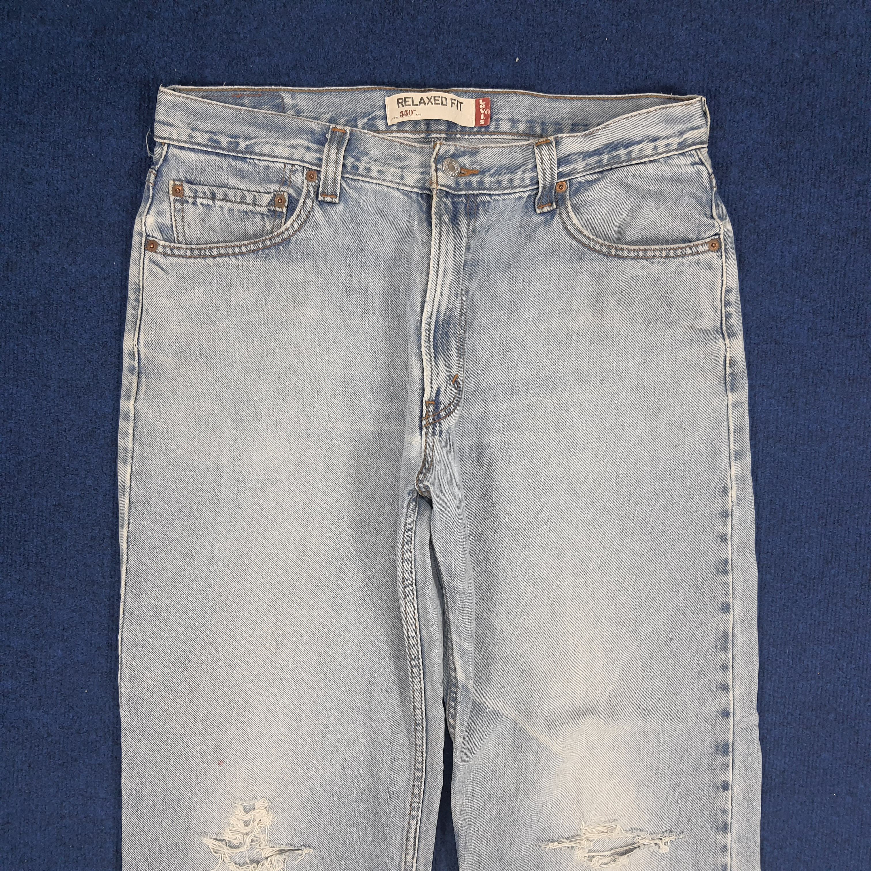 Levi's × Vintage Vintage Levi's 550 Relaxed Fit Distressed Jeans Size US 35 - 2 Thumbnail