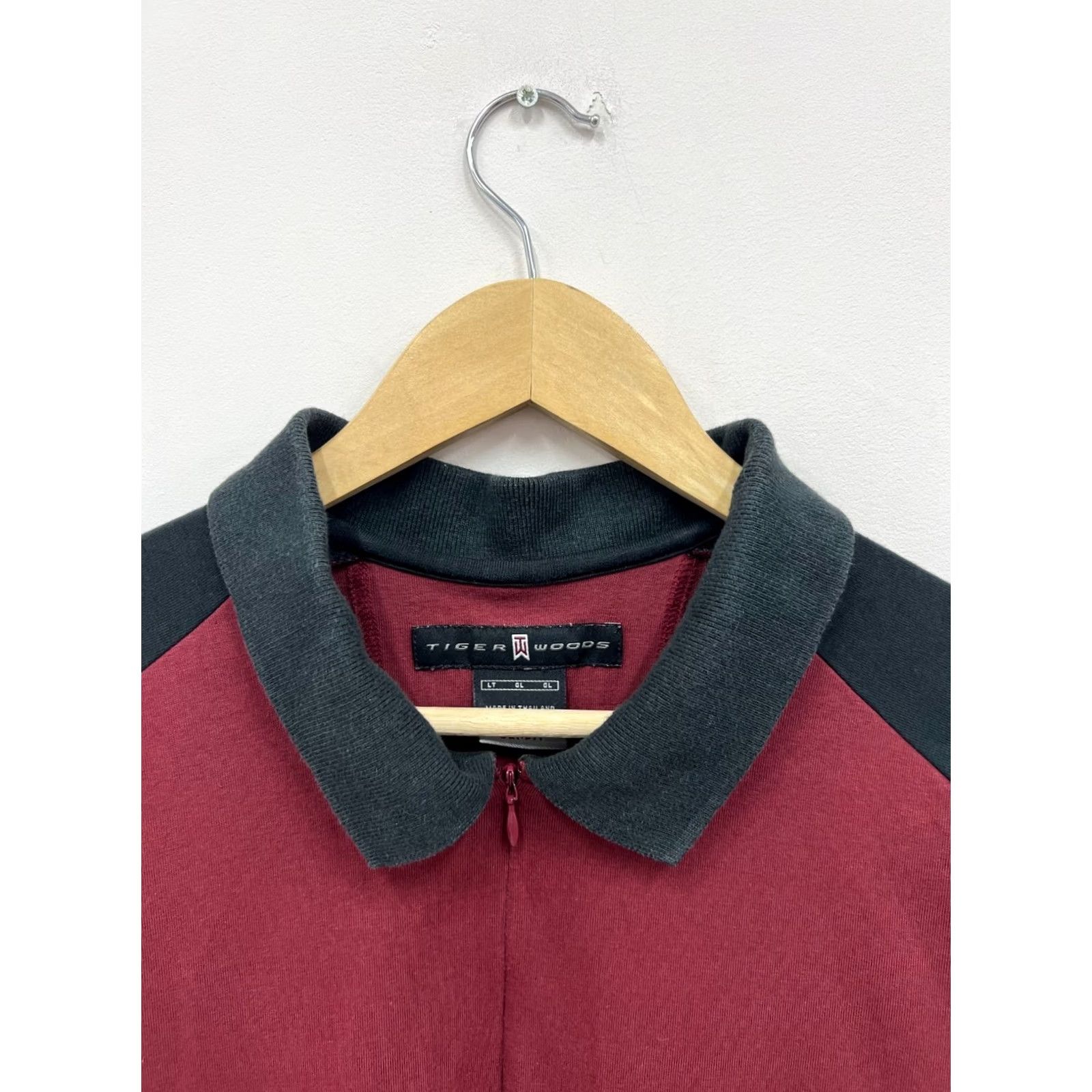 Nike VINTAGE Nike Polo Shirt Dri-Fit Tiger Woods Mens L Burgundy Size US L / EU 52-54 / 3 - 3 Thumbnail