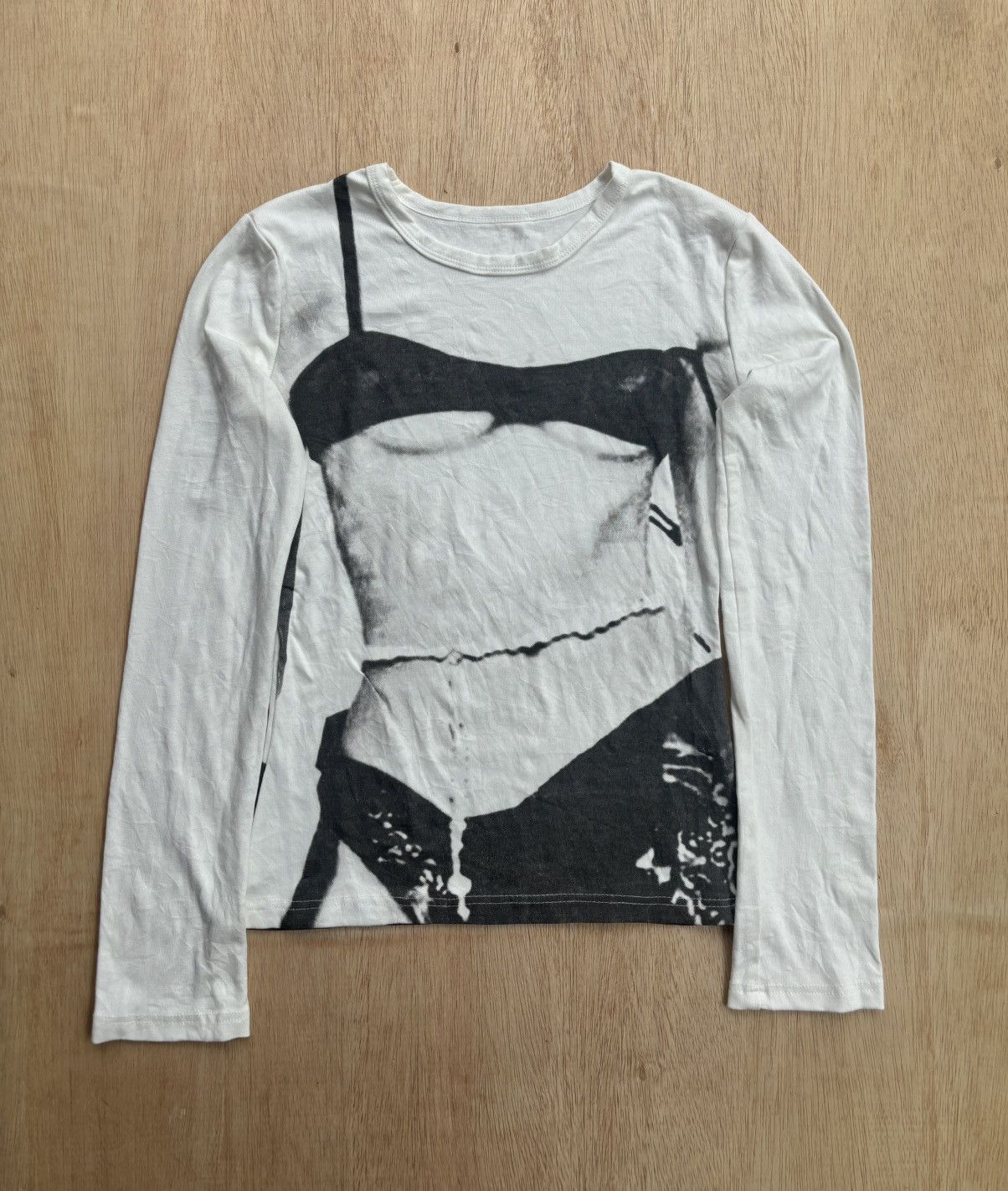 Pre-owned Hysteric Glamour X If Six Was Nine Y2k Sexy Womens Ifsixwasnine Punk Style Longsleeve In White