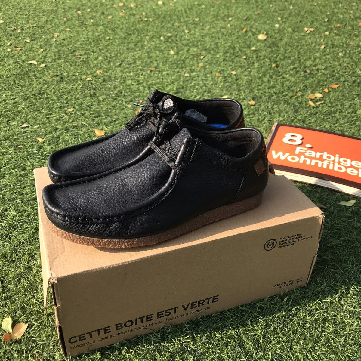 Clarks × Leather Clarks Wallabee Wallabees Shacre II Run Black Leather Size US 6.5 / EU 39-40 - 10 Thumbnail