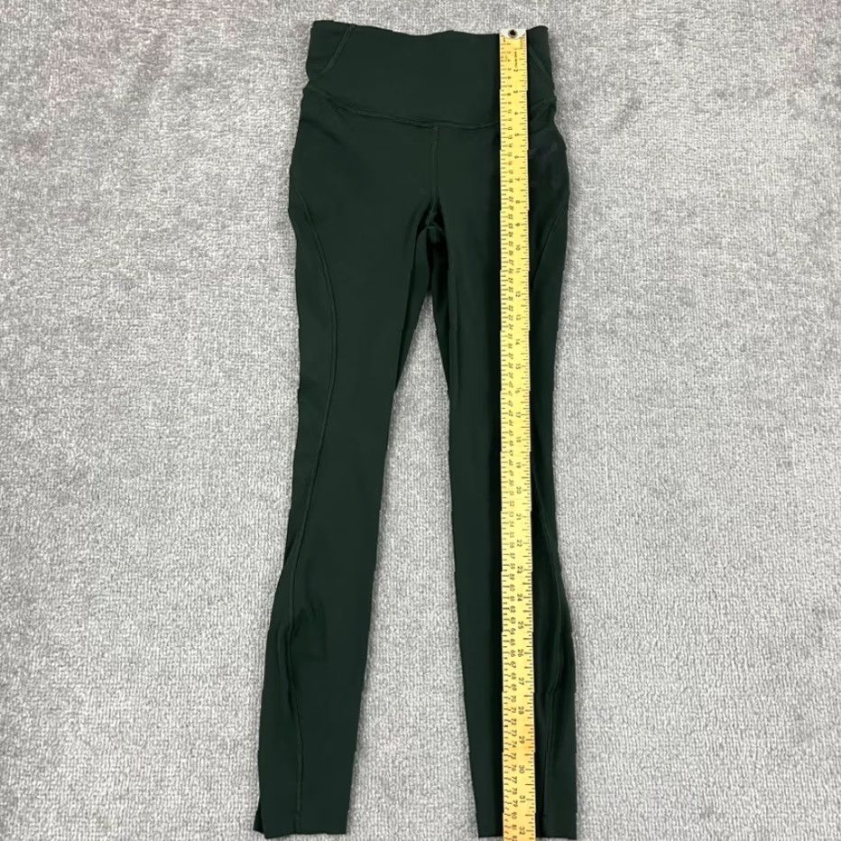 Lululemon Lululemon Base Pace Tights Womens Sz 2 25" Rainforest Green Gym Activewear Cropped Leggings Size ONE SIZE - 7 Thumbnail