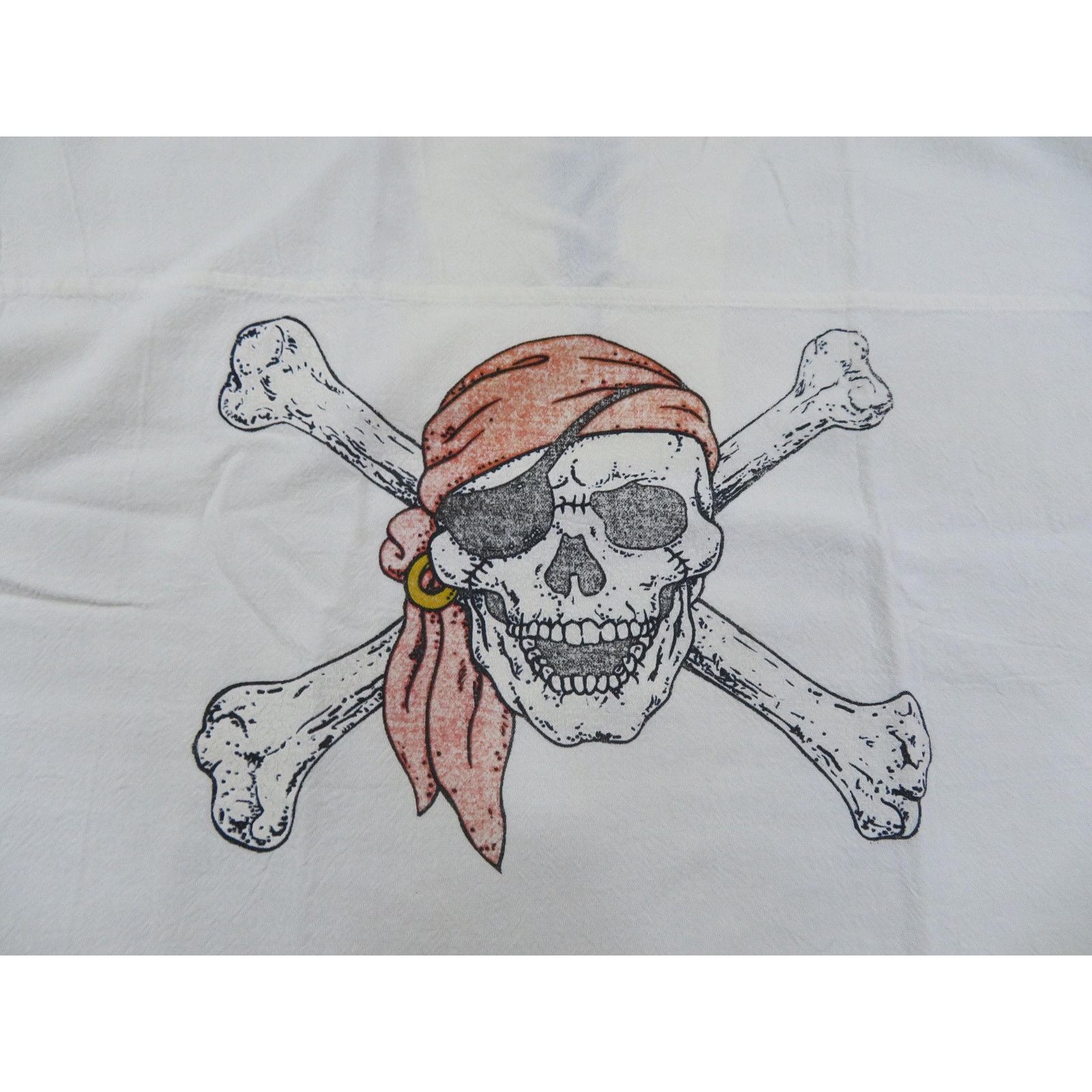 Other Skull Crossbones Pirate Sleeveless Shirt White 2XL 1990s Size US XL / EU 56 / 4 - 4 Thumbnail