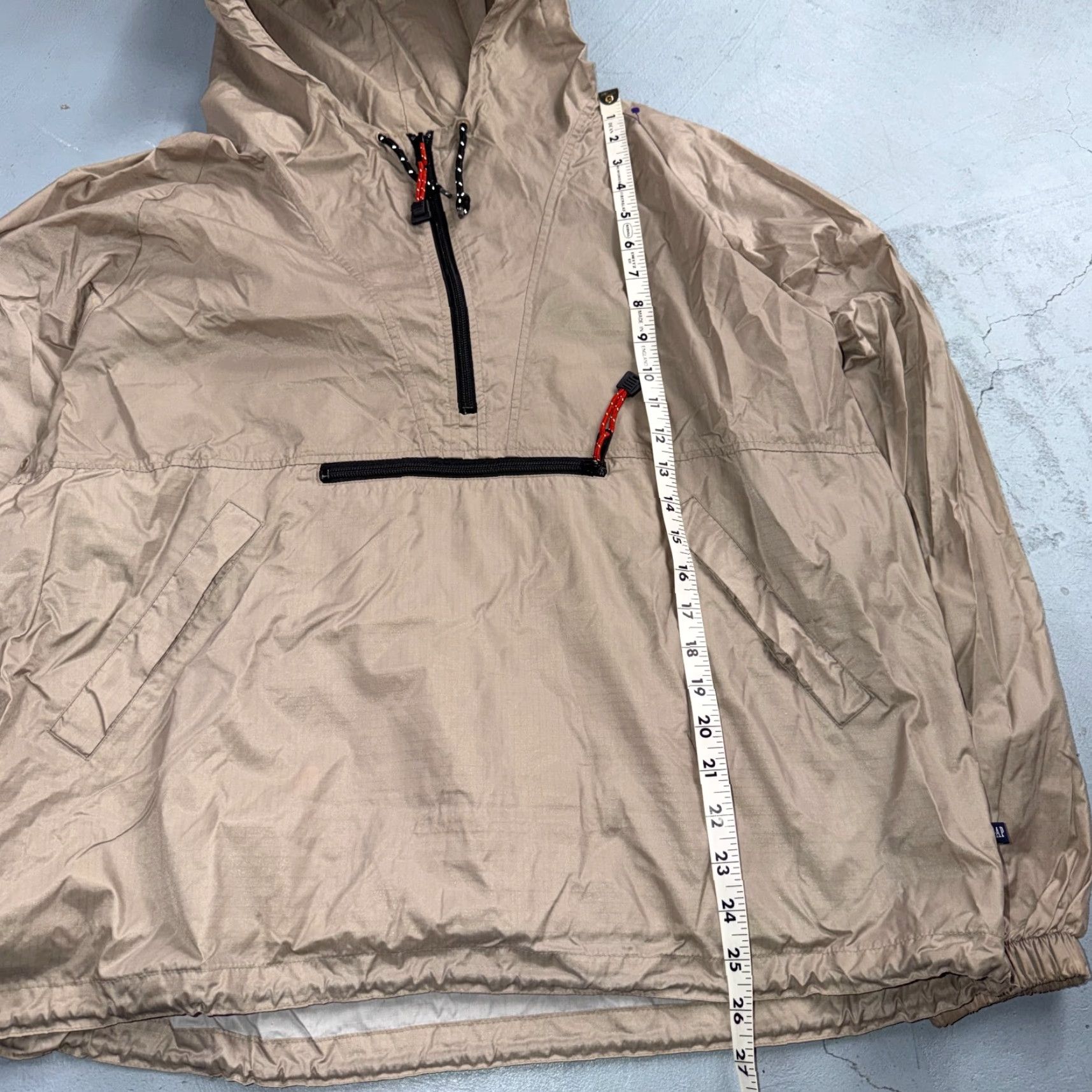 Gap VINTAGE GAP Beige Anorak Windbreaker Nylon Jacket M Mens 90s Windbreaker Beige Nylon Zip Casual 90s Mens Size US M / EU 48-50 / 2 - 5 Thumbnail