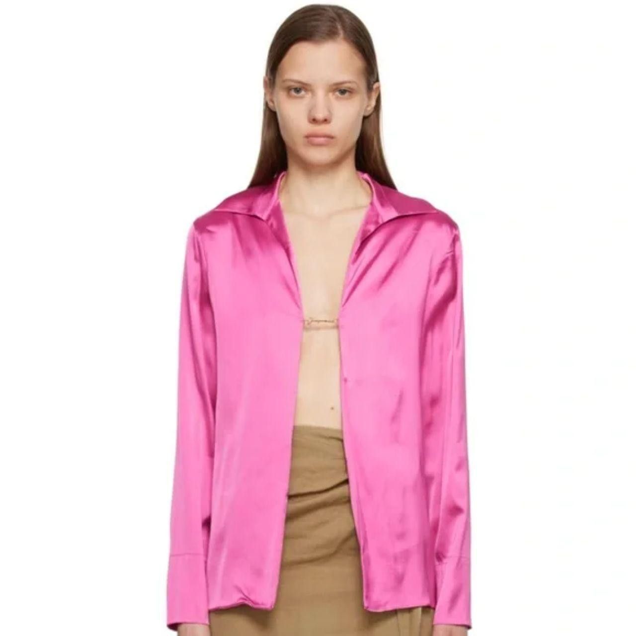 Jacquemus JACQUEMUS Pink Le Papier “Le Chemise Notte” satin blouse Size S / US 4 / IT 40 - 1 Thumbnail