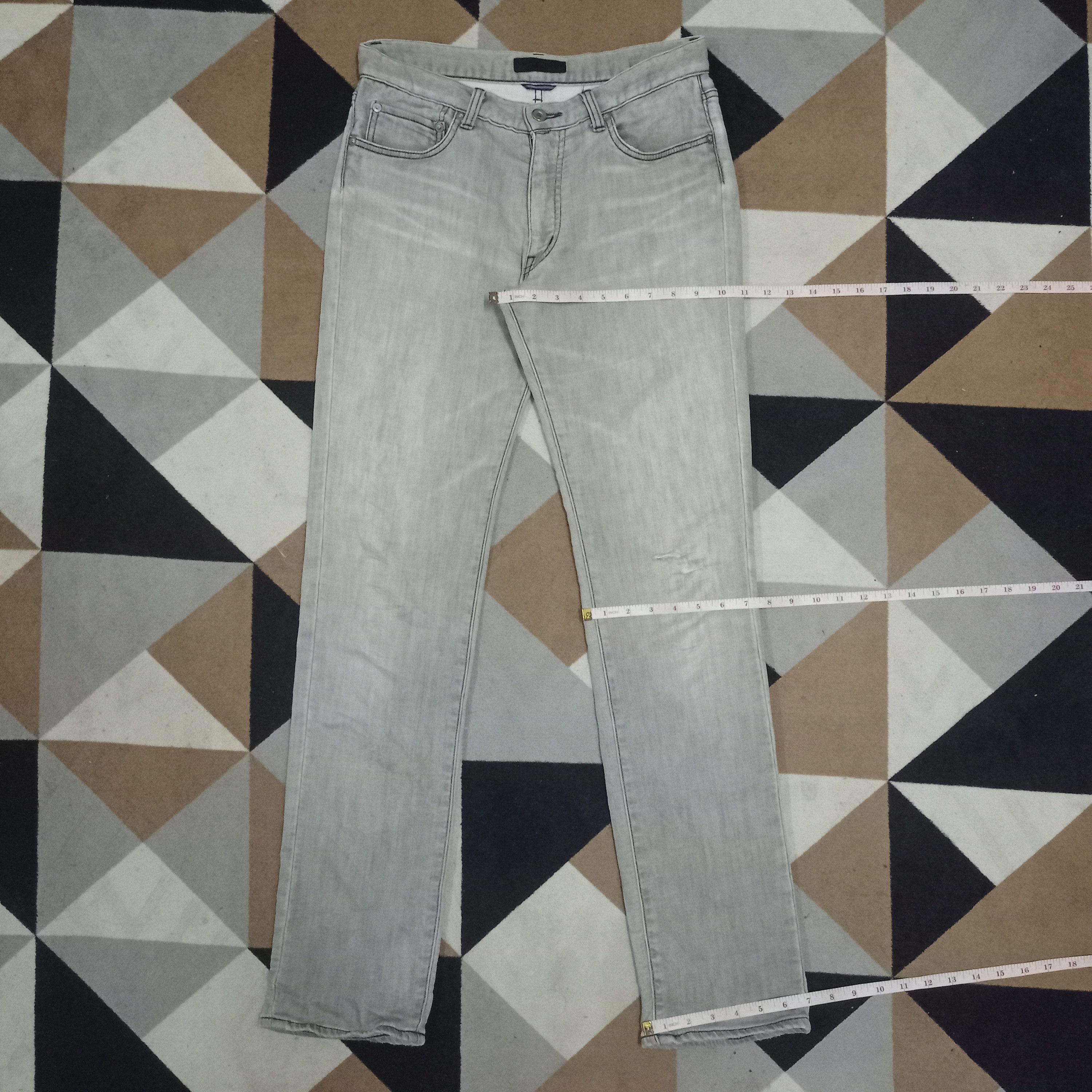 Carpe Diem × junhashimoto × wjk Vintage Japan Junhashimoto Distressed Faded Grey Jeans 30x33 Size US 30 / EU 46 - 11 Thumbnail