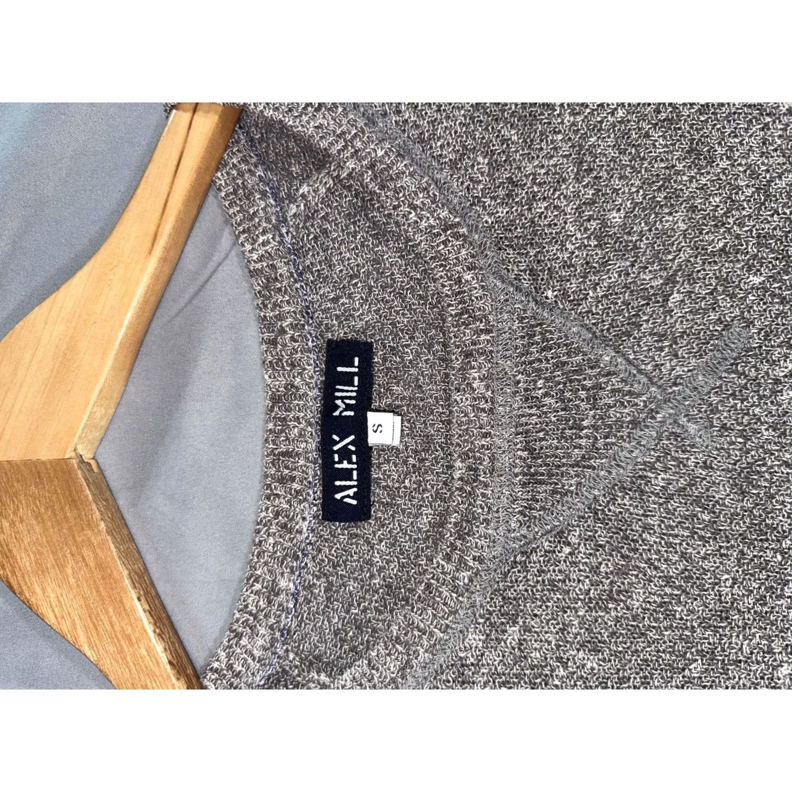Alex Mill Alex Mill Men's Size S Grey Mouliné Linen-Cotton Blend Crewneck Sweater Size US S / EU 44-46 / 1 - 3 Thumbnail