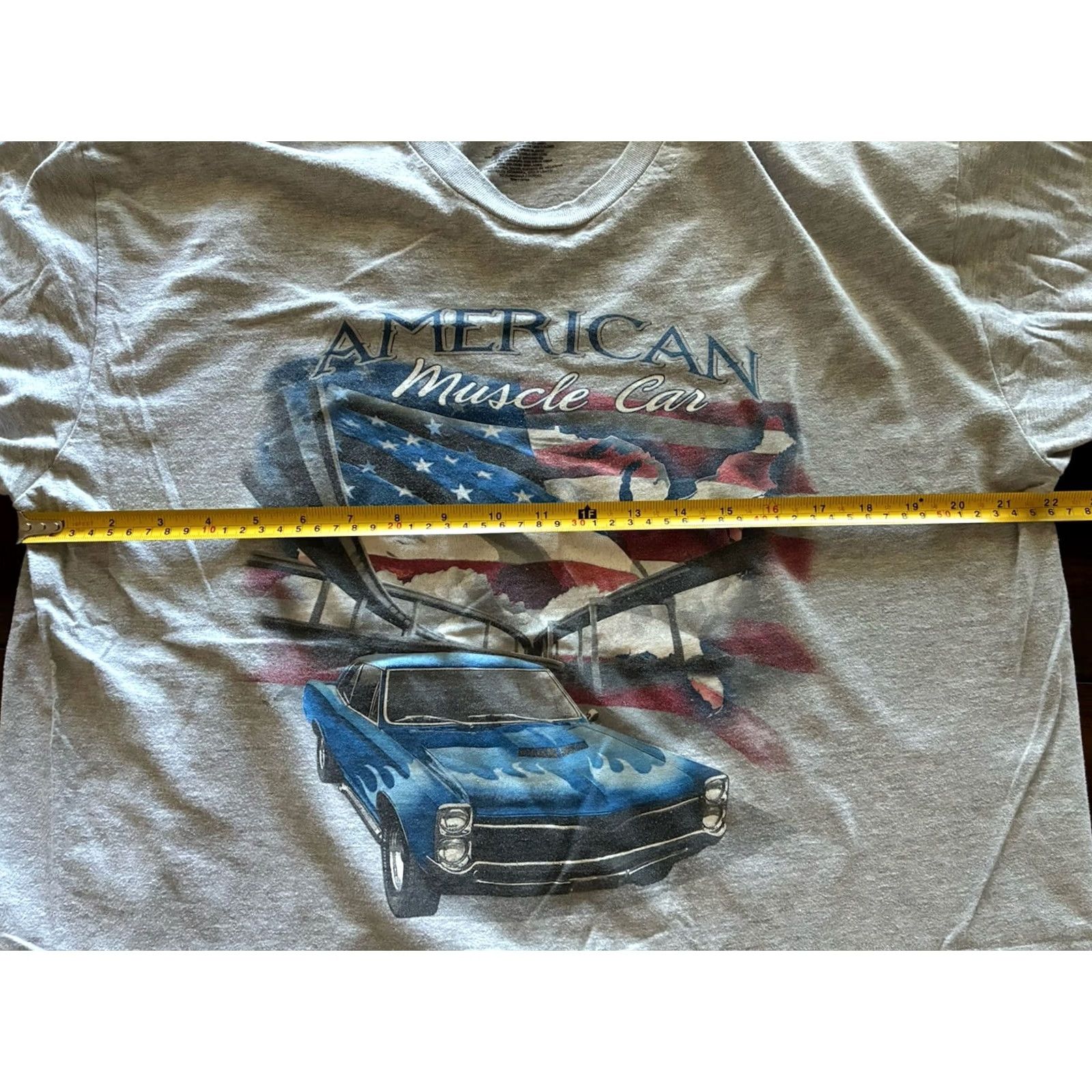 Vintage american muscle car tshirt us flag mens xl Size US XL / EU 56 / 4 - 7 Thumbnail