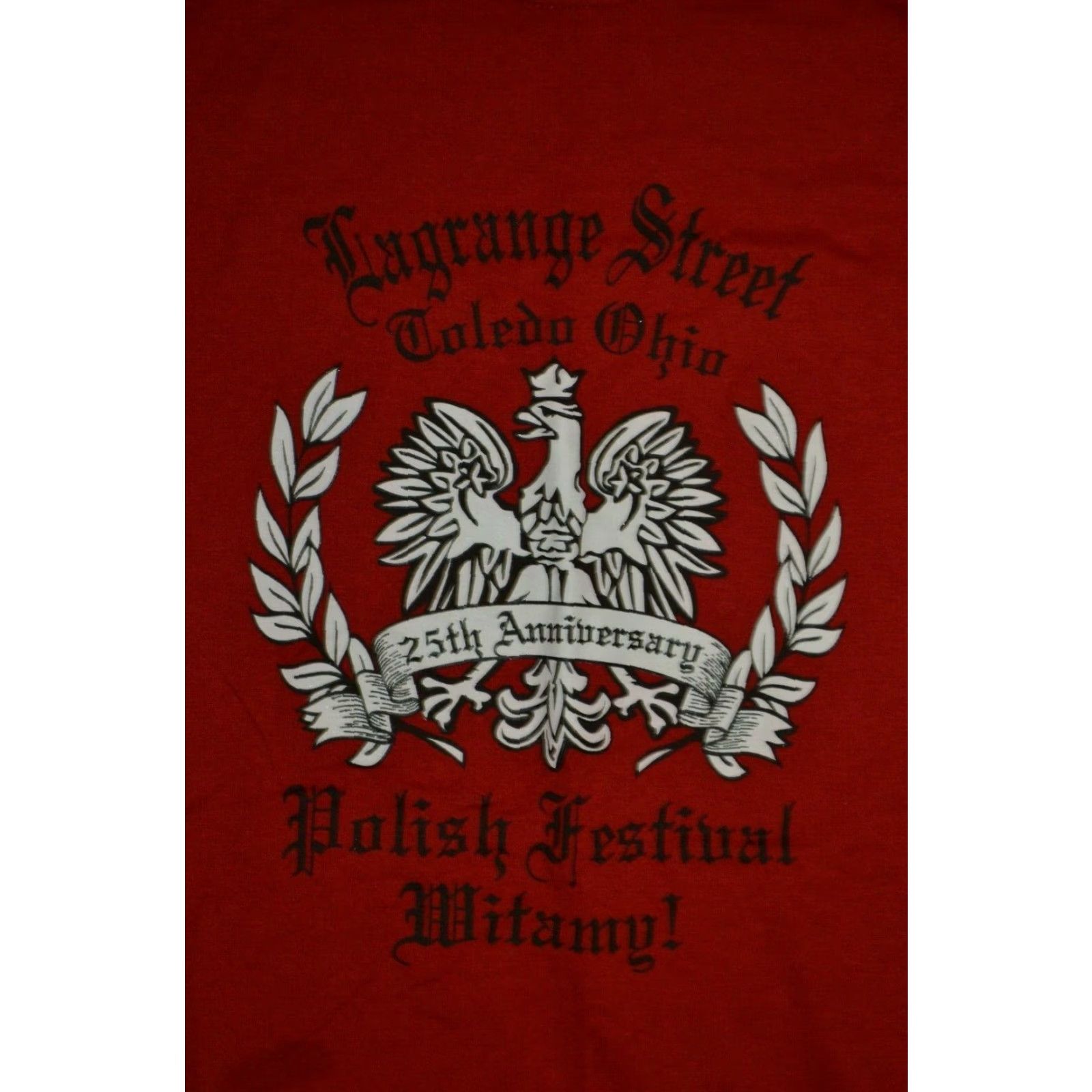 Jerzees JERZEES T-Shirt Lagrange Street Polish Festival Toledo OH Defunct Witamy Small Red Eagle Mens Shirts graphic Tee Festival 90s Size US S / EU 44-46 / 1 - 2 Thumbnail