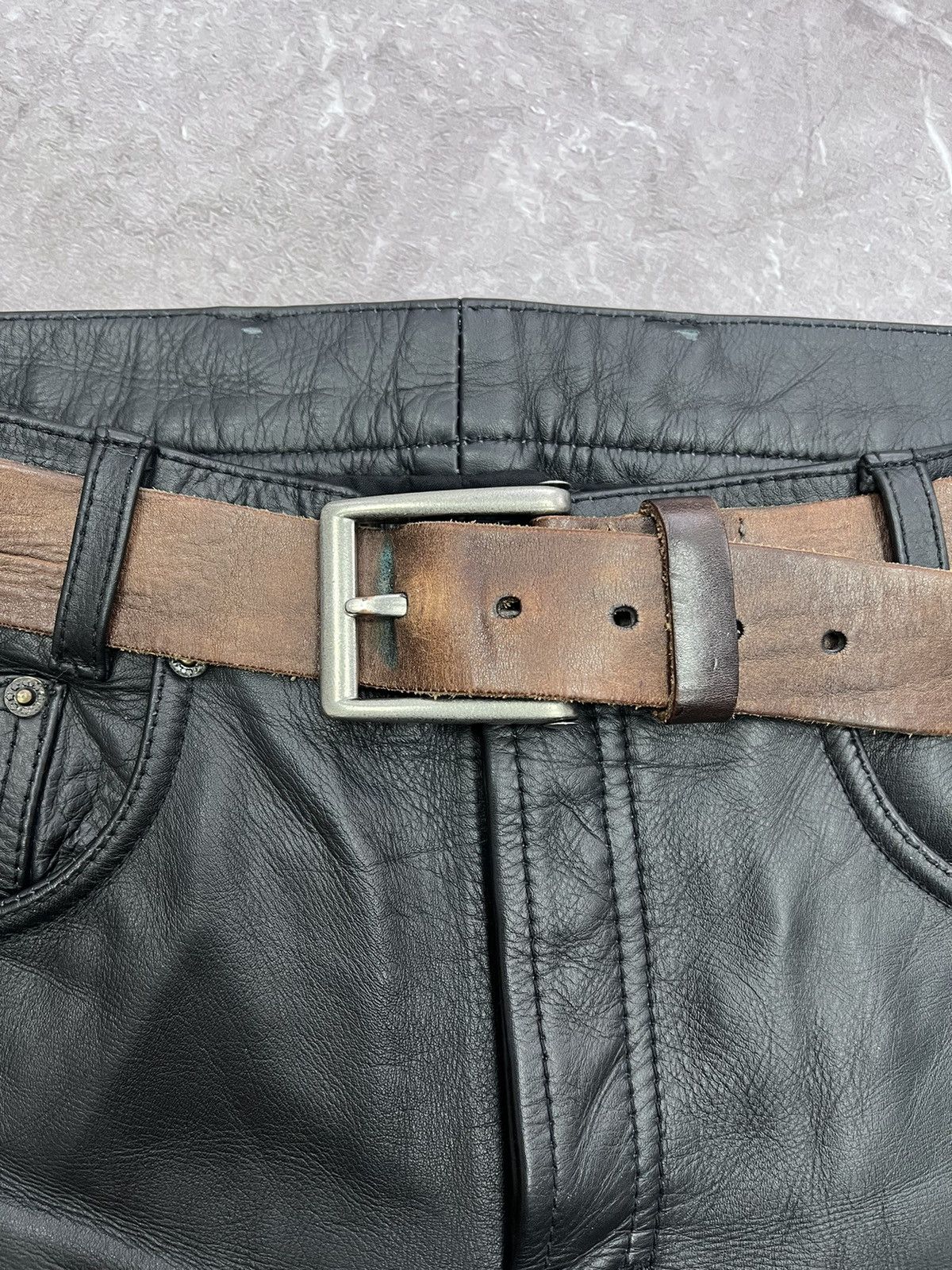 Diesel × If Six Was Nine × Vintage SALE💣💣 VINTAGE DIESEL GOTHIC LEATHER BELT RICK OWENS STYLE Size ONE SIZE - 4 Thumbnail