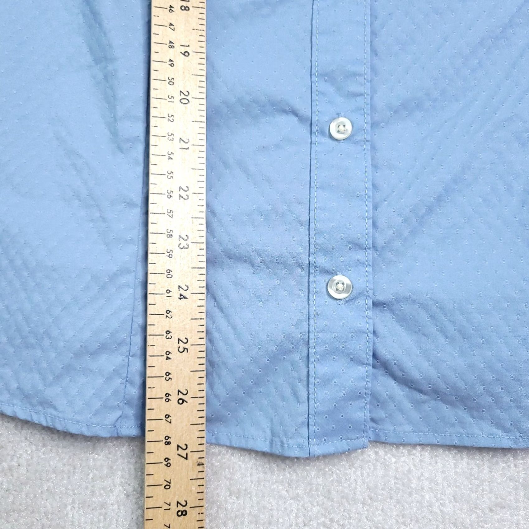 Vintage VINTAGE Fashion Bug Button Up Shirt Women's 1X Blue Pleated Long Sleeve Blouse Size XL / US 12-14 / IT 48-50 - 7 Thumbnail