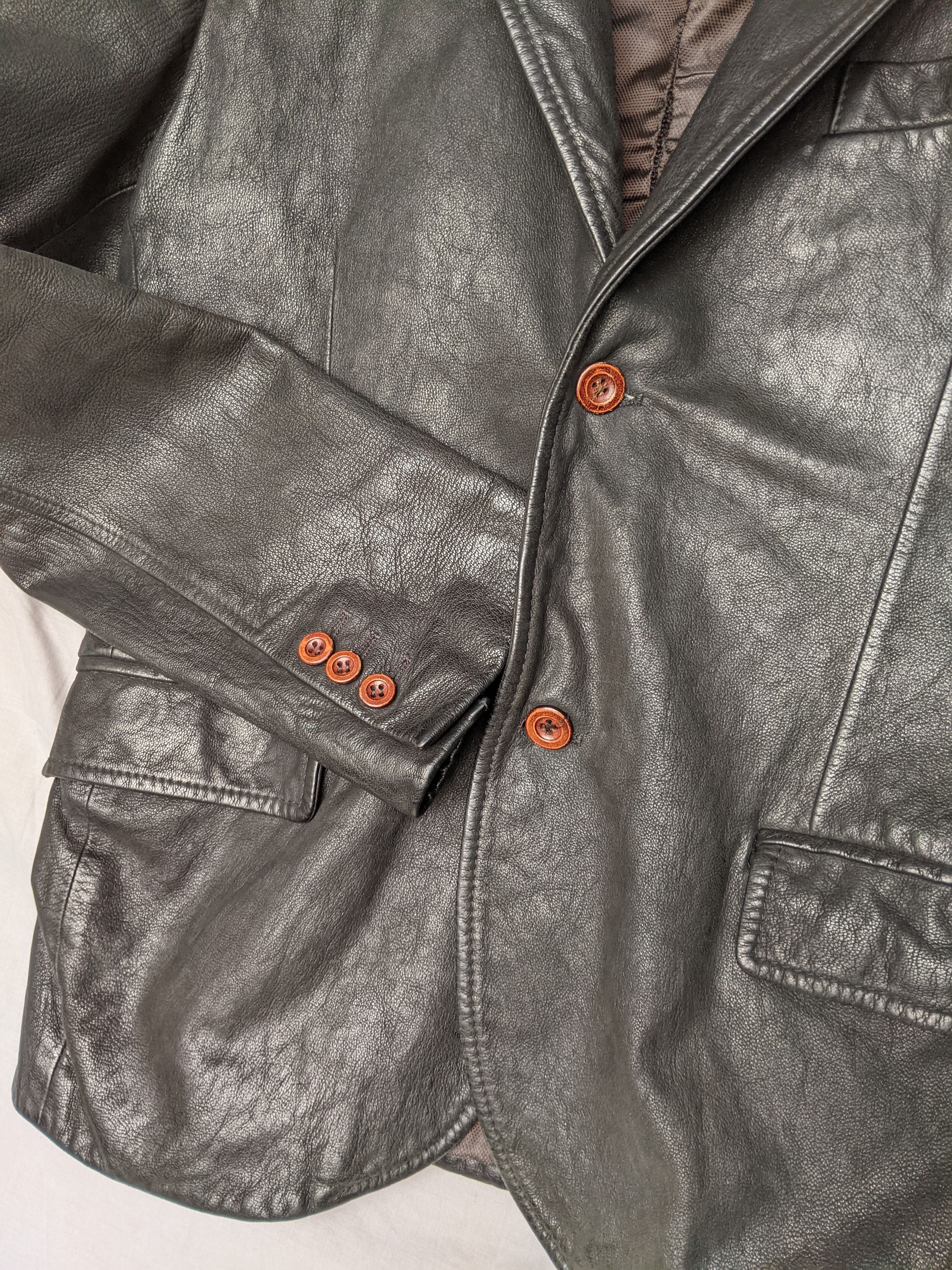 Genuine Leather Essebi Leather Jacket Blazer Vintage Avirex Gucci Barbour Size US L / EU 52-54 / 3 - 5 Thumbnail