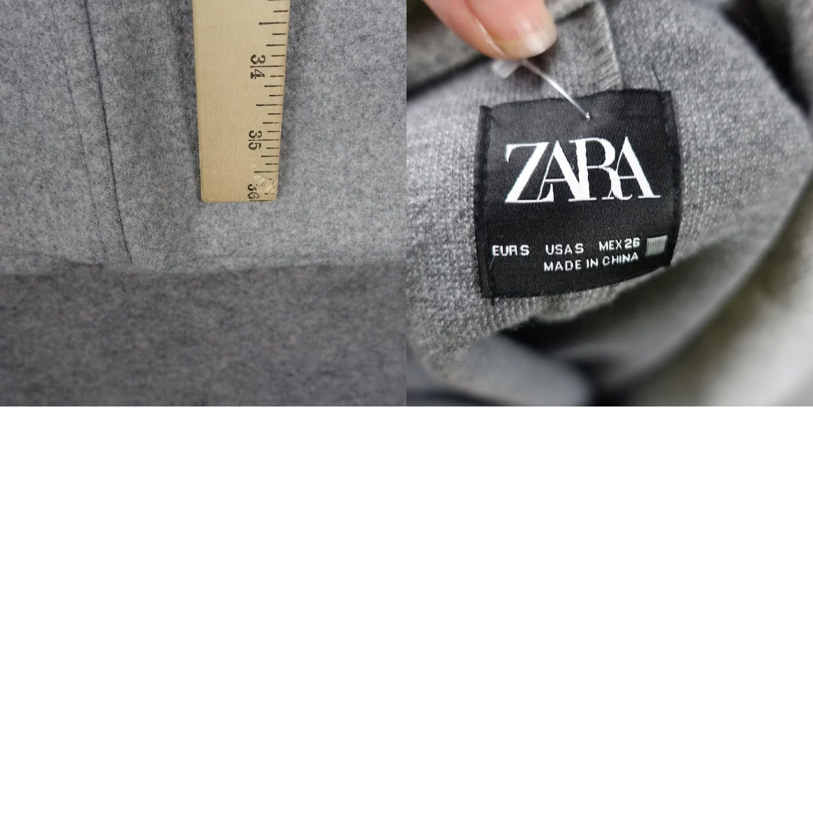 Zara VINTAGE: Zara Coat Women S Gray Wool Longline Open Front Collared Overcoat Trench S Size S / US 4 / IT 40 - 8 Thumbnail