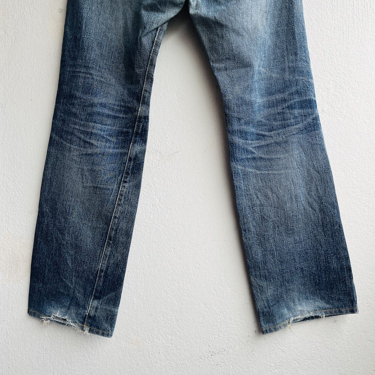 Denime Vintage DENIME Redline Selvedge Distressed Jeans Size 32 Size US 32 / EU 48 - 16 Thumbnail