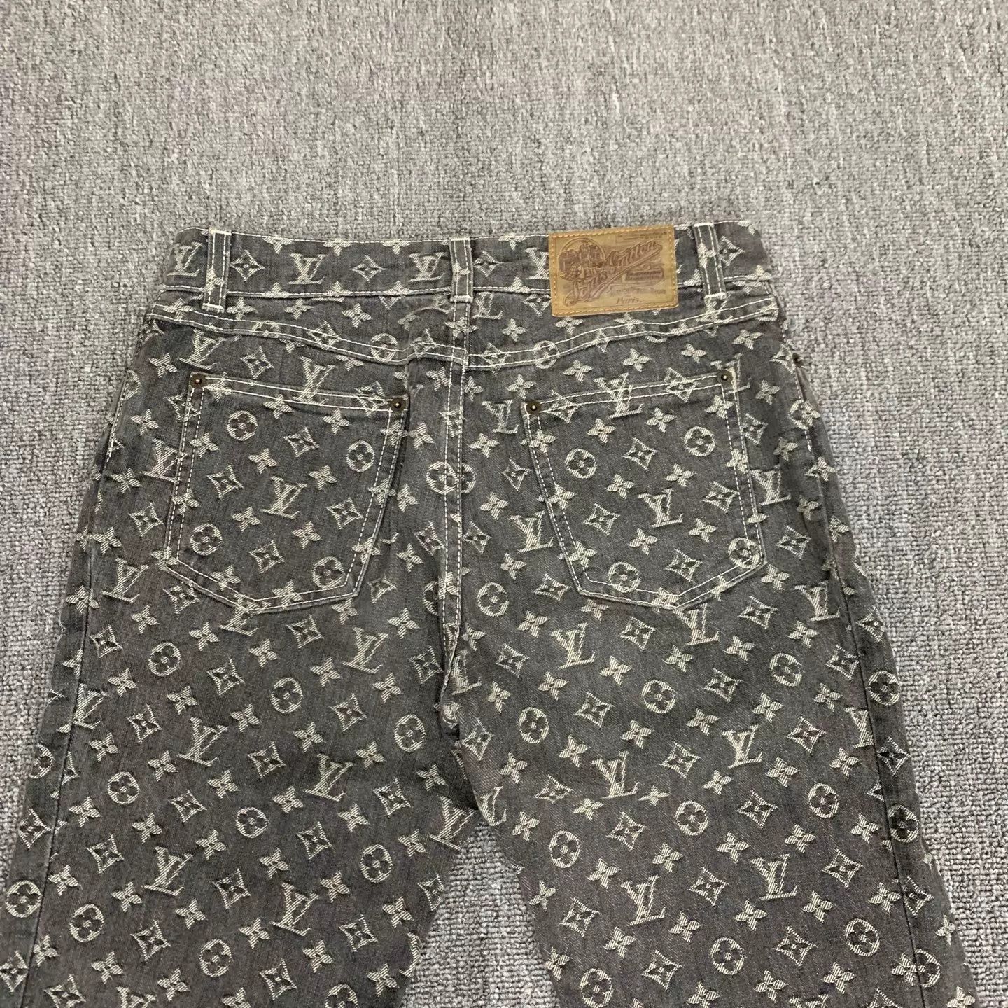 Louis Vuitton Lv Black Monogram All Over Jeans 38 9/10 Size US 38 / EU 54 - 7 Thumbnail