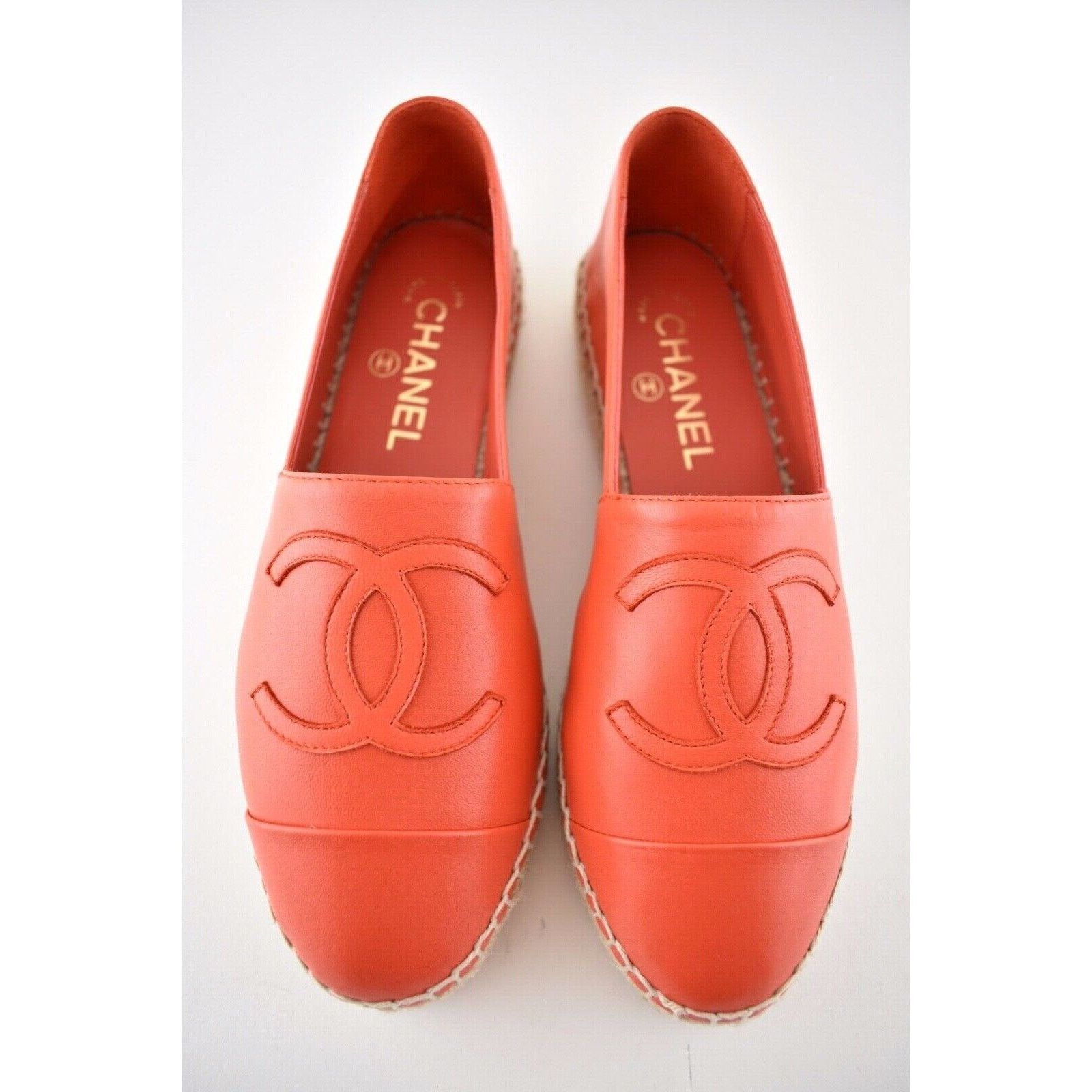 Chanel 19C Lambskin CC Logo Double Sole Espadrille Ballet Flat 35 Size US 5 / IT 35 - 5 Thumbnail