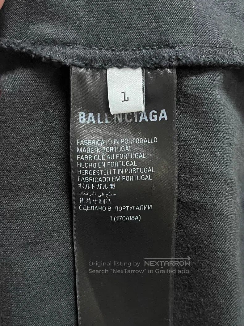Balenciaga Balenciaga Black Distressed Short Sleeve. Size US XXL / EU 58 / 5 - 5 Thumbnail