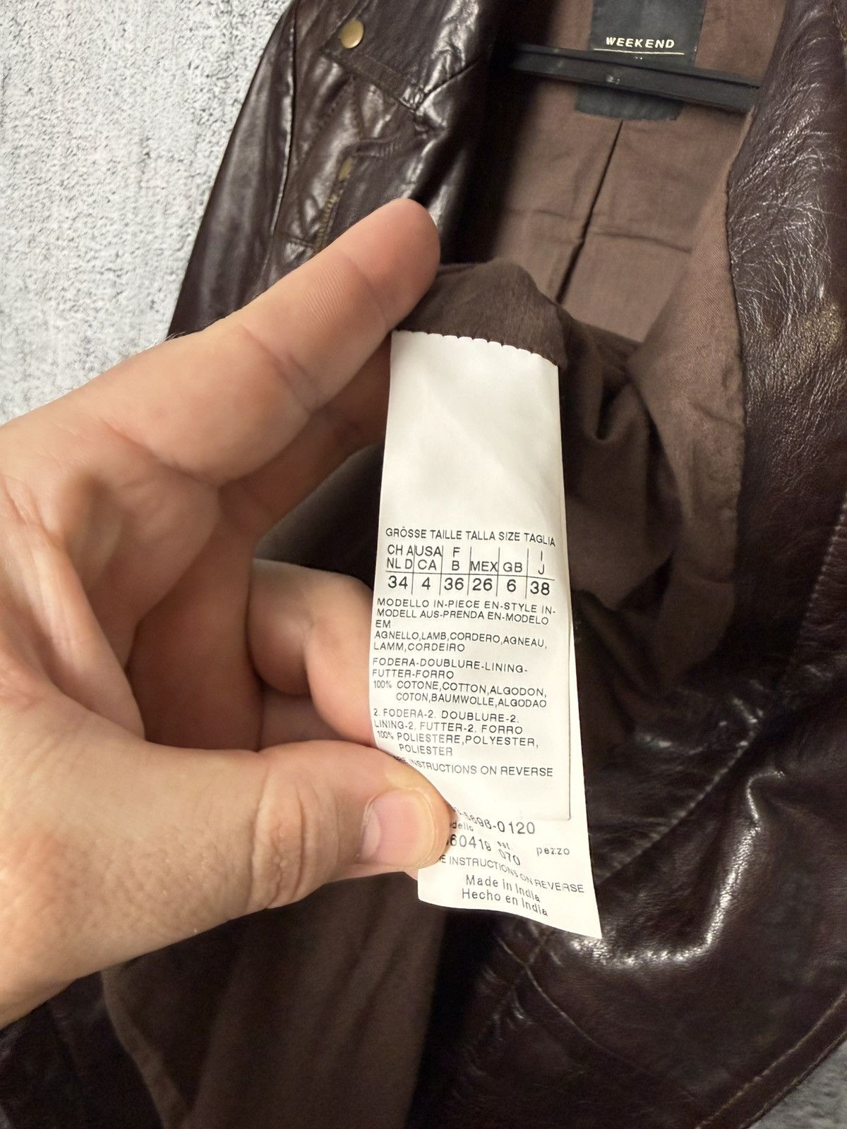 Weekend Max Mara Weekend Max Mara Brown Leather Biker Jacket Cropped Moto Size S / US 4 / IT 40 - 19 Thumbnail
