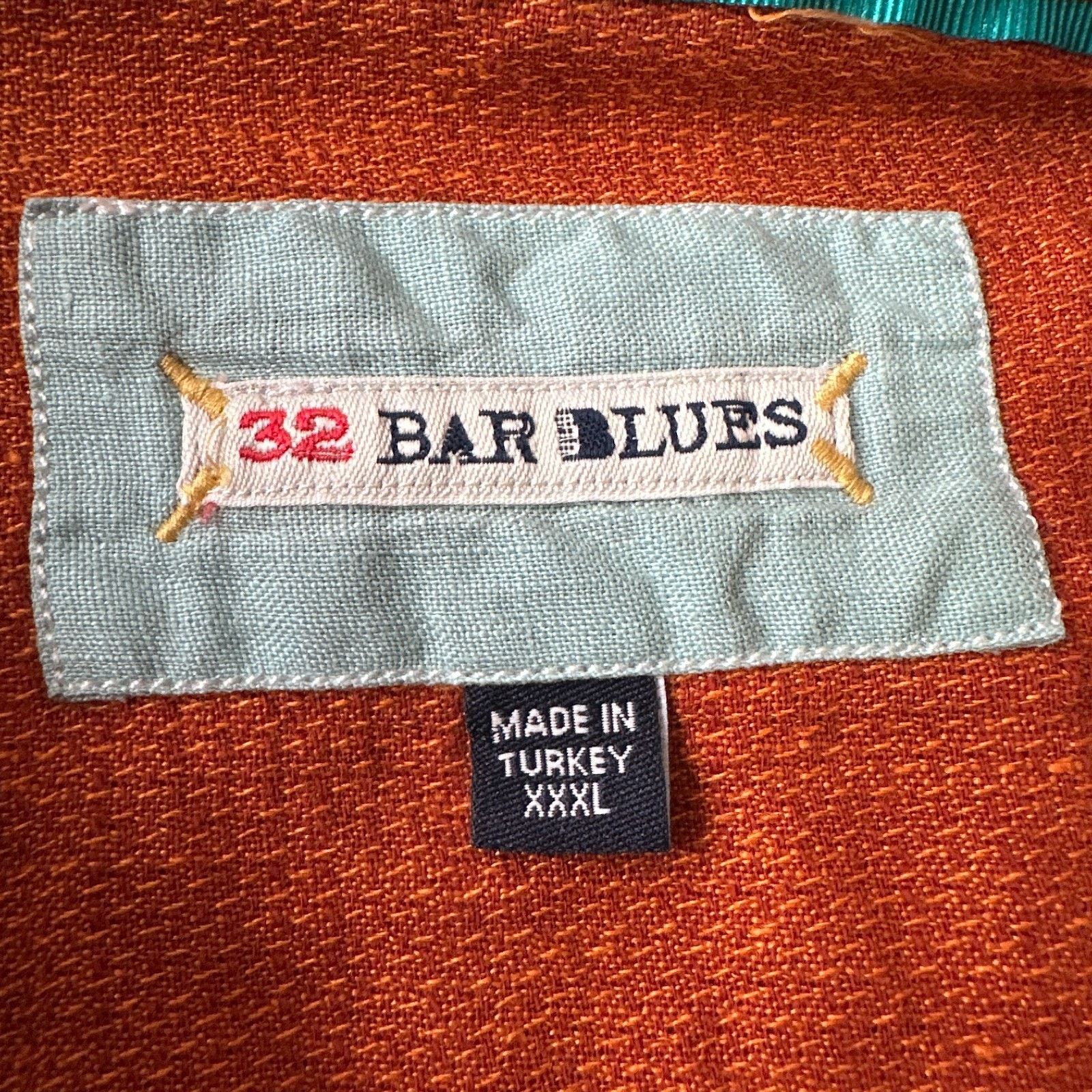 Other 32 Bar Blues Shirt Men’s 3XL Orange Linen Blend Long Sleeve Size US XXL / EU 58 / 5 - 6 Thumbnail