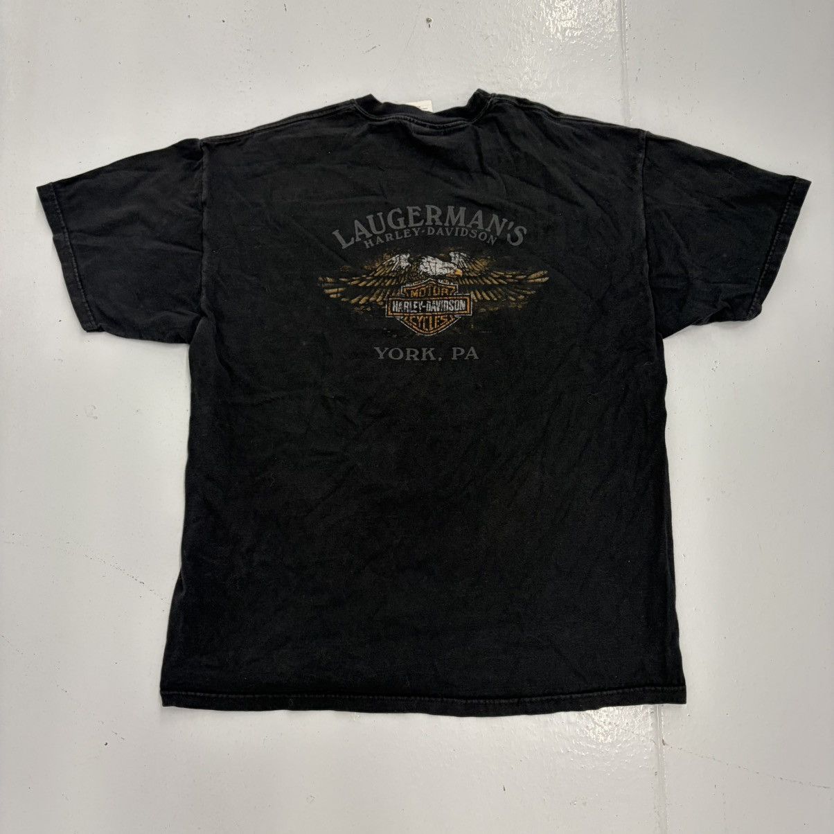 Harley Davidson Vintage Y2k Harley Davidson Black Motorcycle Grunge T-Shirt Size US XL / EU 56 / 4 - 3 Thumbnail
