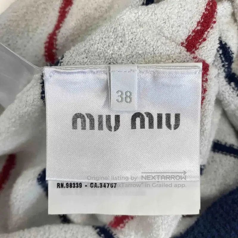 Miu Miu Miu Miu Striped Short Sleeve T-Shirt . Size M / US 6-8 / IT 42-44 - 4 Thumbnail
