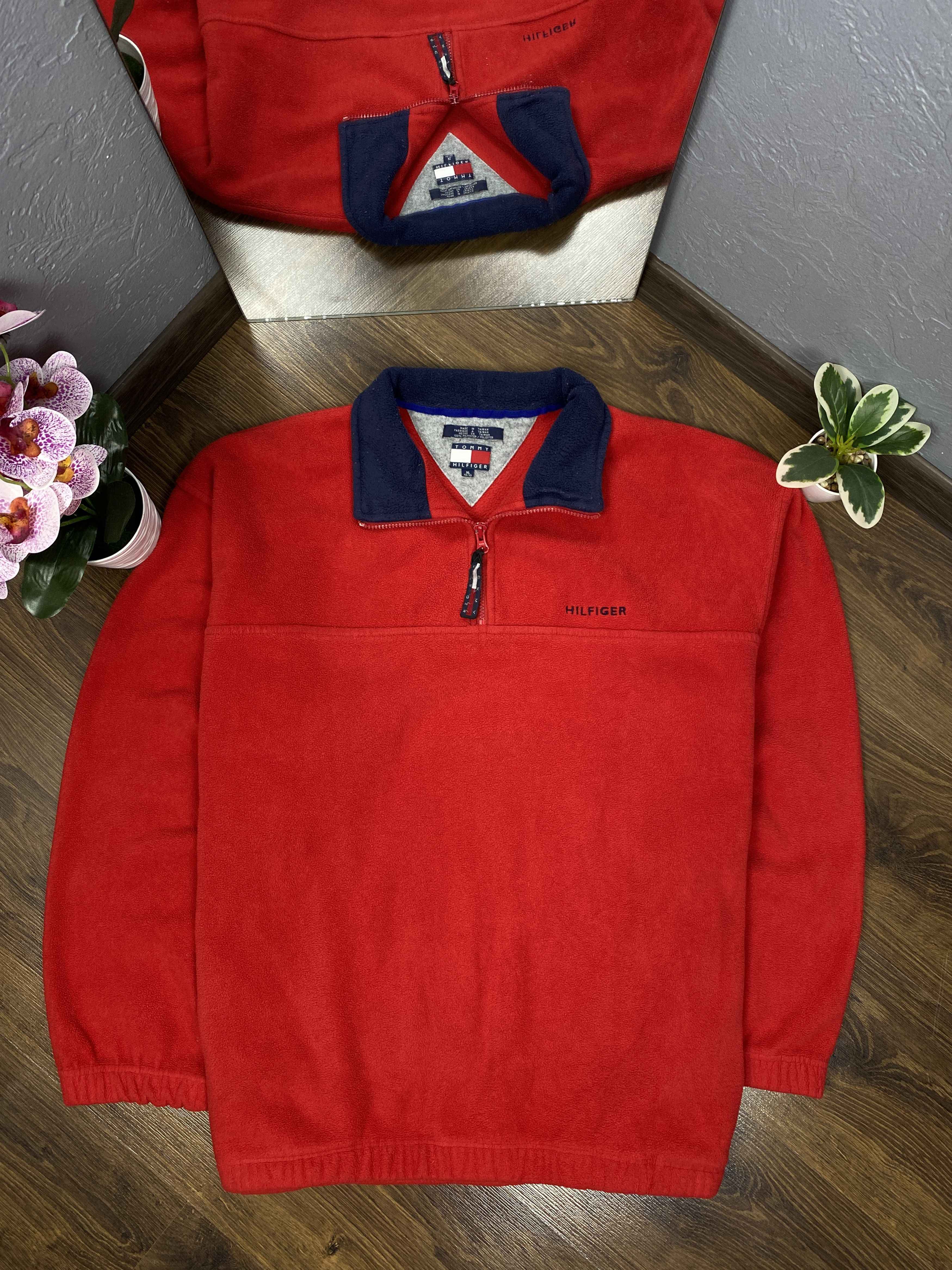 Tommy Hilfiger Tommy Hilfiger Vintage Quarter Zip Fleece Jacket Size US XL / EU 56 / 4 - 1 Thumbnail