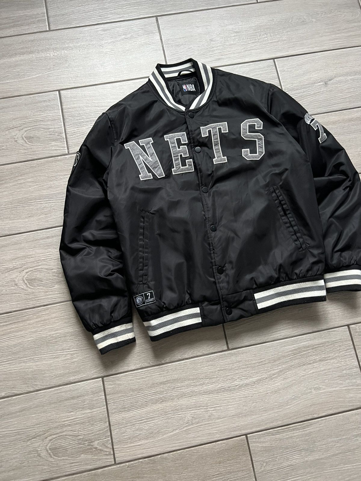 NBA Vintage Brooklyn NBA Durant Nets Varsity Bomber Jacket Size US S / EU 44-46 / 1 - 2 Thumbnail
