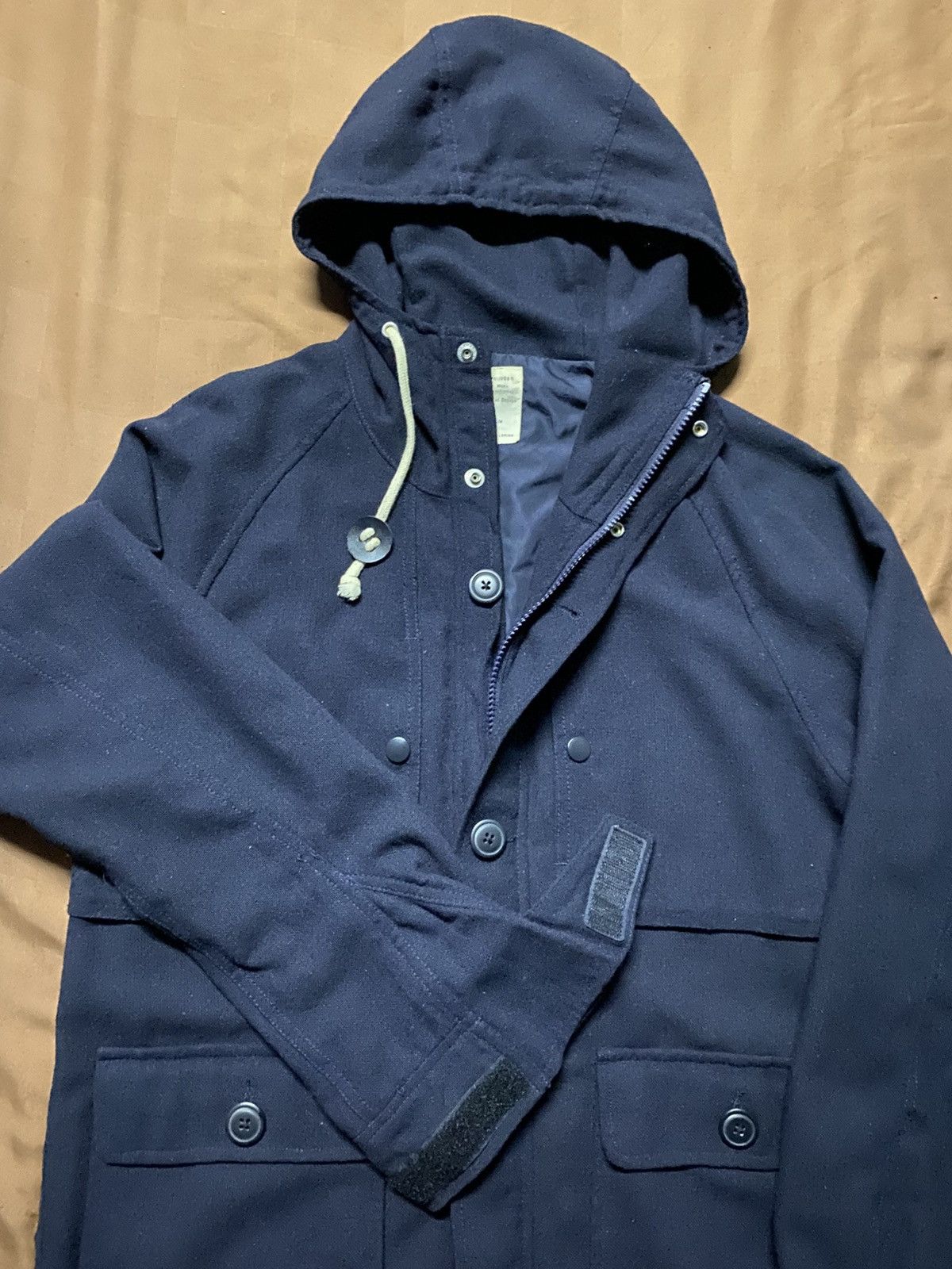 Japanese Brand Back Number Wool Utility Hooded Jacket Size US M / EU 48-50 / 2 - 3 Thumbnail
