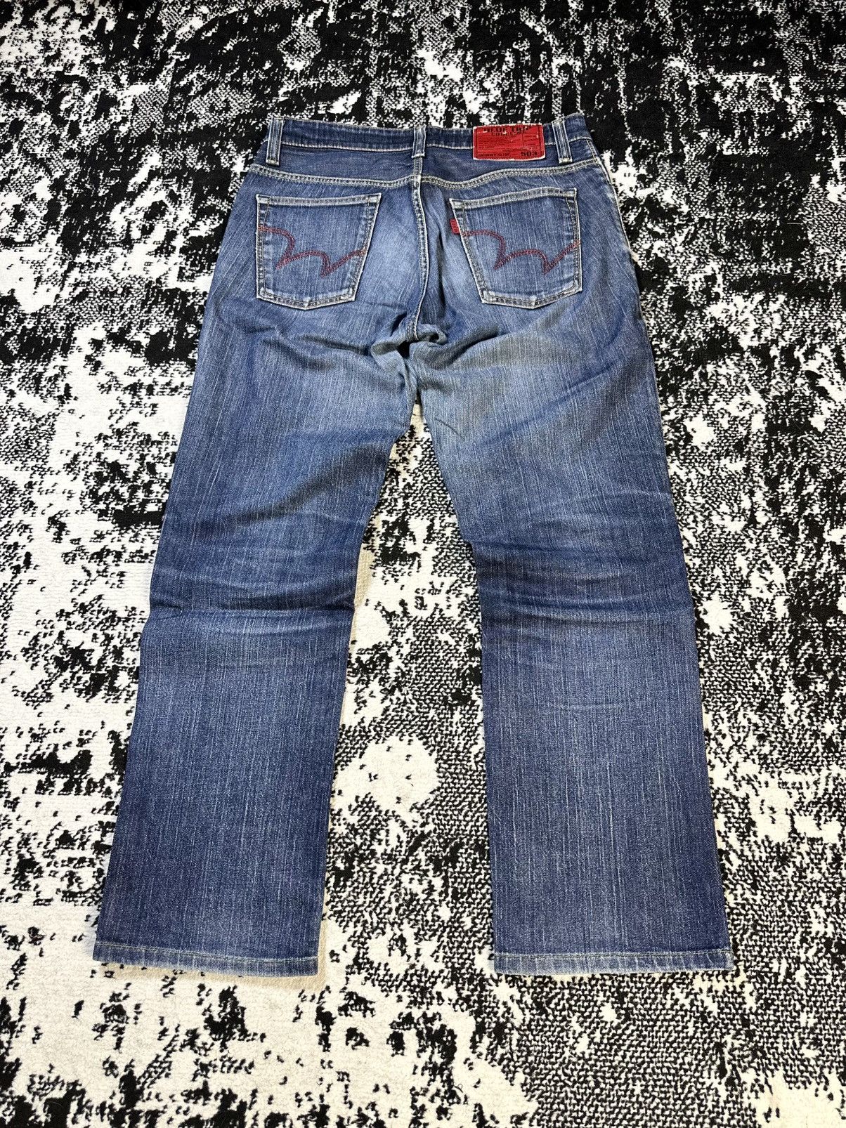 Undercover 2000s Flare Edwin 503 Blue Trip Mud Washed Denim Size US 30 / EU 46 - 10 Thumbnail