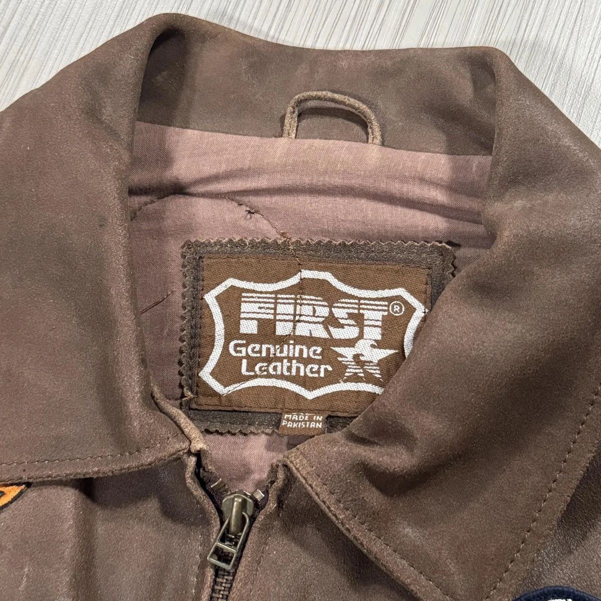 Vintage Vintage First Genuine Leather Patchwork Jacket (Size XL) Size US XL / EU 56 / 4 - 4 Thumbnail