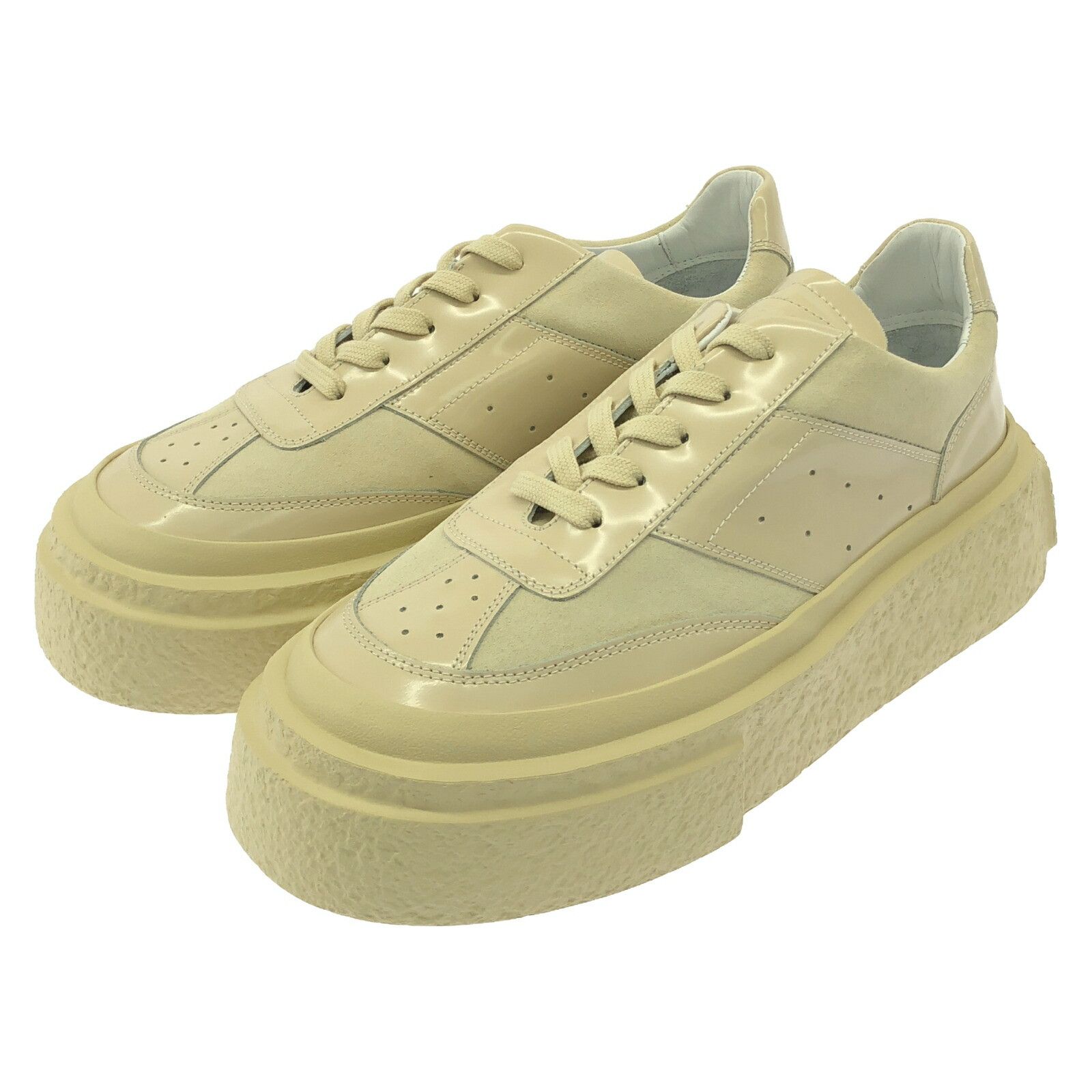 Mm6 Maison Margiela Mm6 Sneakers Leather Sneakers Leather Shoes Sh3Ws0004P7985Ha539 in Beige, Men's