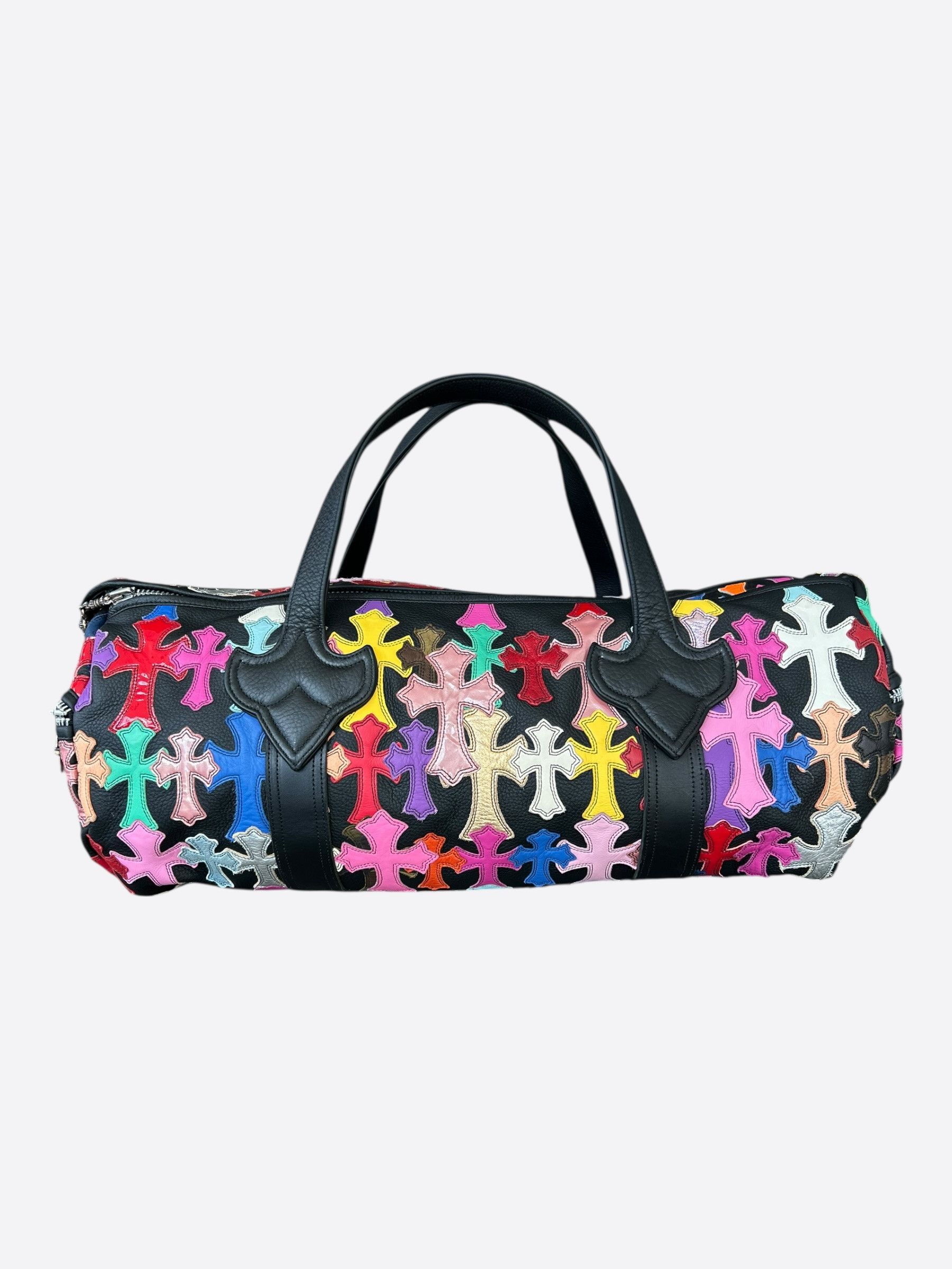 Chrome Hearts Black & Multicolor Leather Cross Patch Duffel Bag Size ONE SIZE - 1 Thumbnail