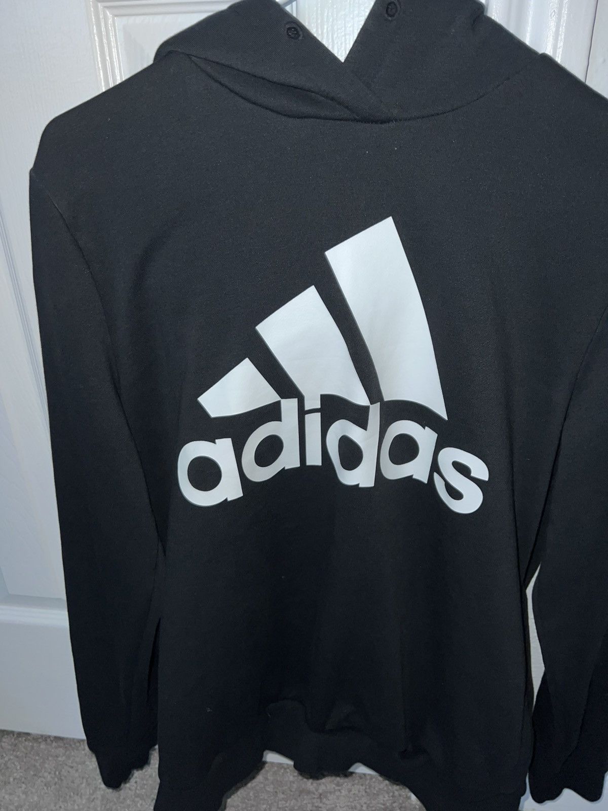 Adidas Adidas Pullover Hoodie – Medium – Black (No Drawstrings) Size US L / EU 52-54 / 3 - 1 Thumbnail