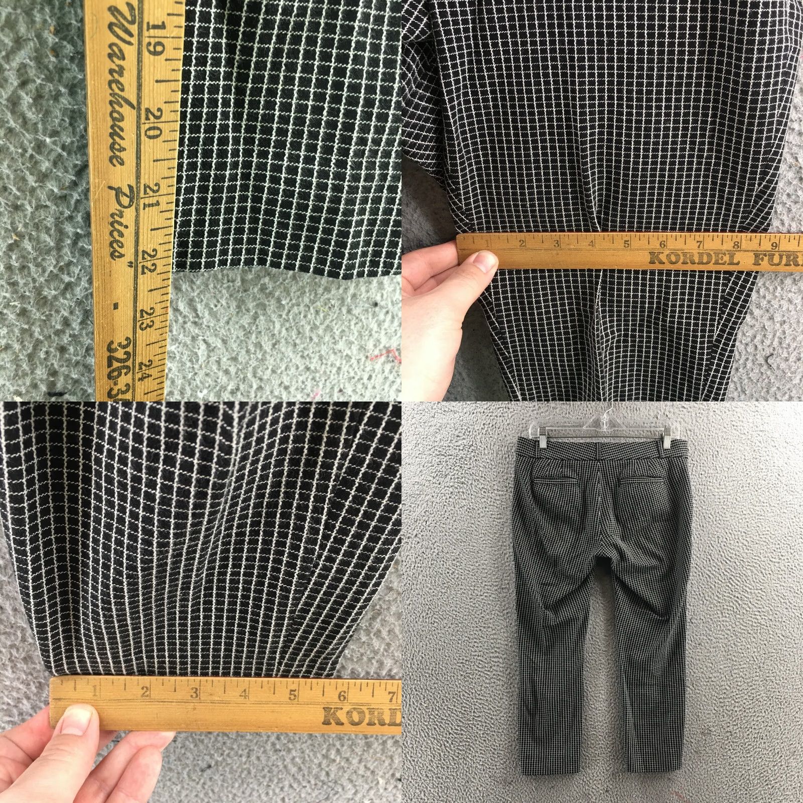 Banana Republic Banana Republic Sloan Capri Pants Womens 6P Black Gingham Zip Capris Petite Pants Indoor Casual Mens Women Girls 2? Size 28" / US 6 / IT 42 - 8 Thumbnail
