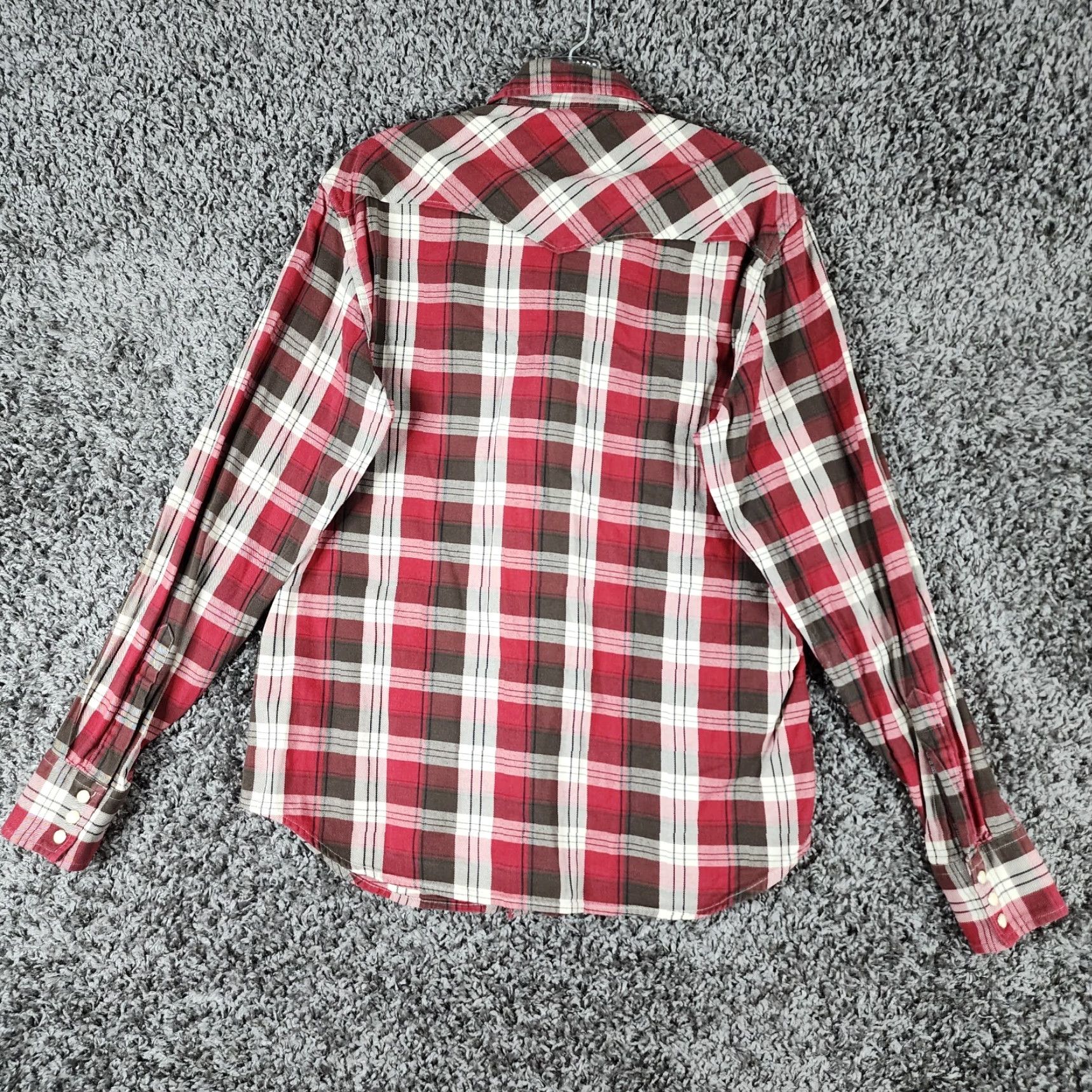 Lucky Brand Lucky Brand Mens Red Plaid Long Sleeve Button-Up Size Small Size US S / EU 44-46 / 1 - 5 Thumbnail