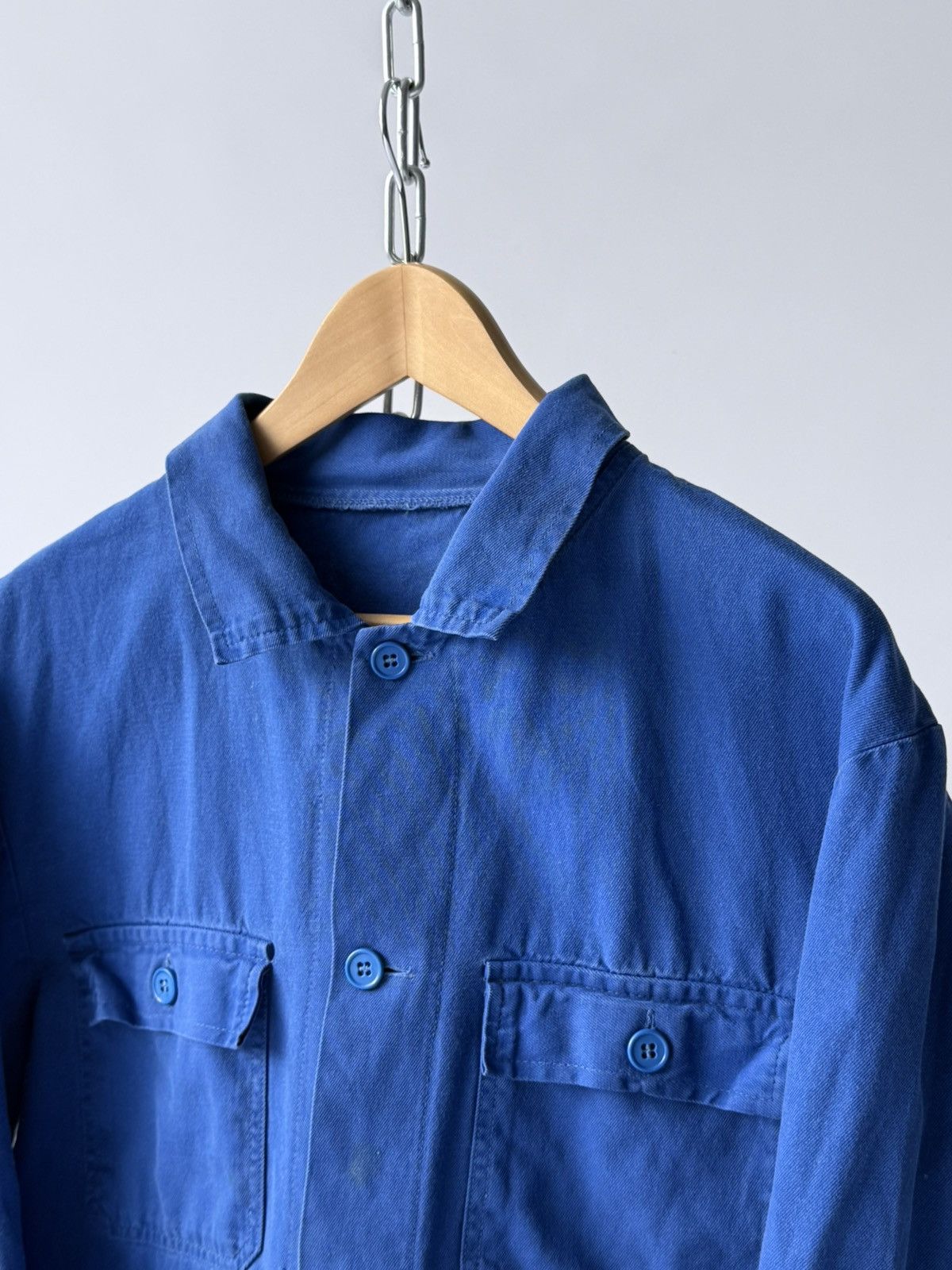 Vetra Vintage 80s French Workwear Sanfor Chore Work Jacket Size US L / EU 52-54 / 3 - 3 Thumbnail