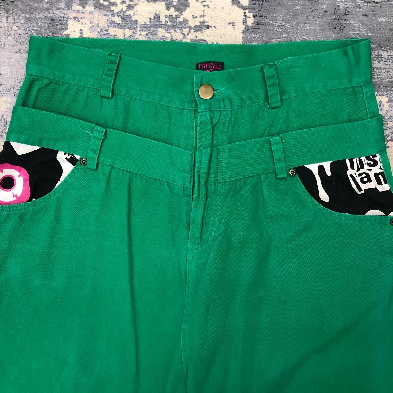 Japanese Brand P144 SELFISHLAND PUNK SKINNY DOUBLE WAIST PANTS Size US 31 - 3 Thumbnail