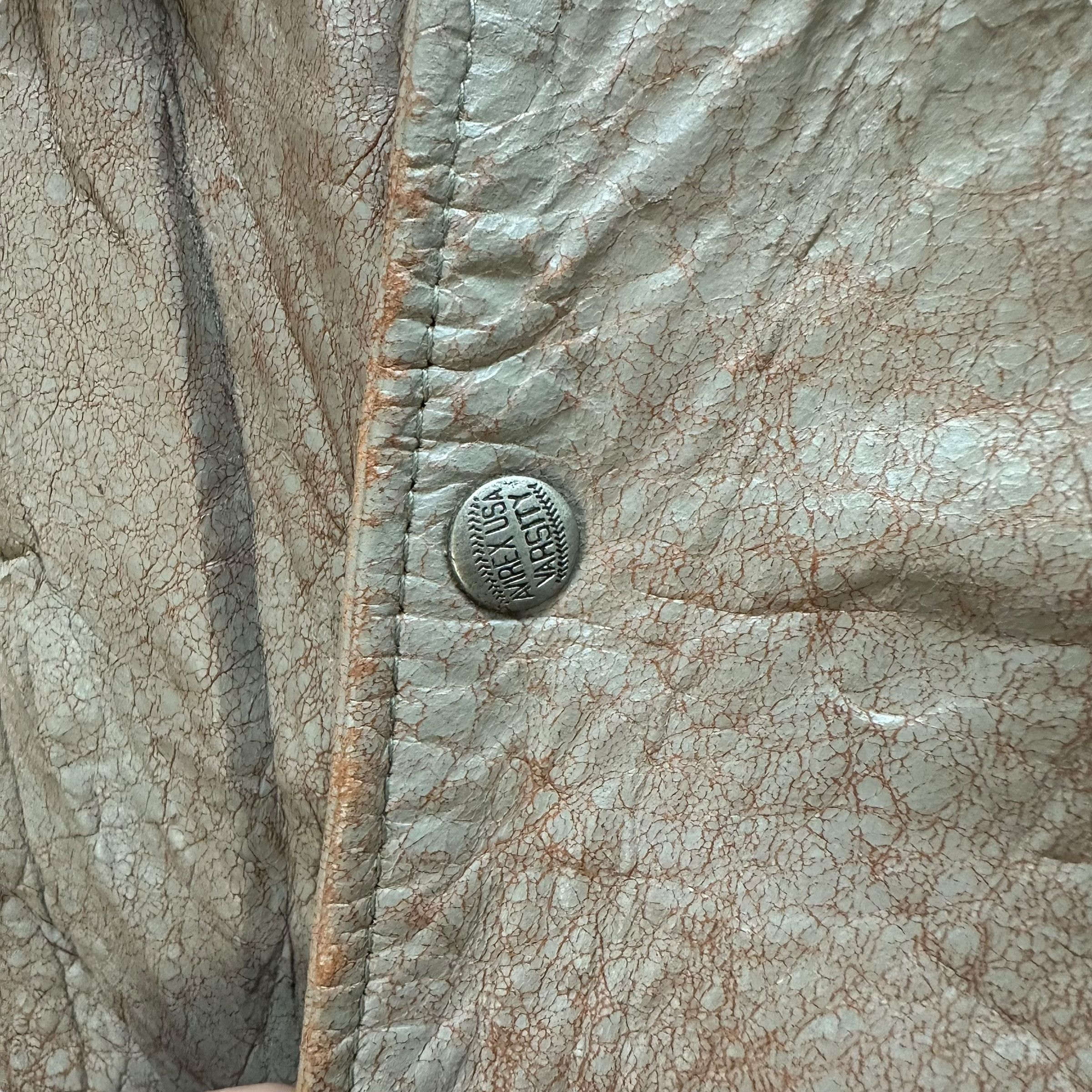Avirex NEW YORK AVIREX VARSITY USA BIG LOGO LEATHER JACKET #8916 Size US XS / EU 42 / 0 - 12 Thumbnail