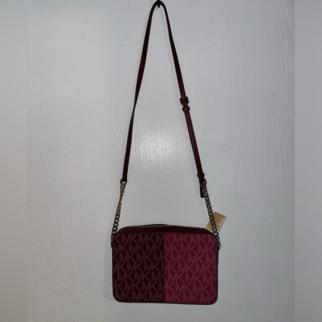 Michael Kors Michael Kors Jet Set Lg Crossbody Mulberry Multi Sig Logo Size ONE SIZE - 8 Thumbnail