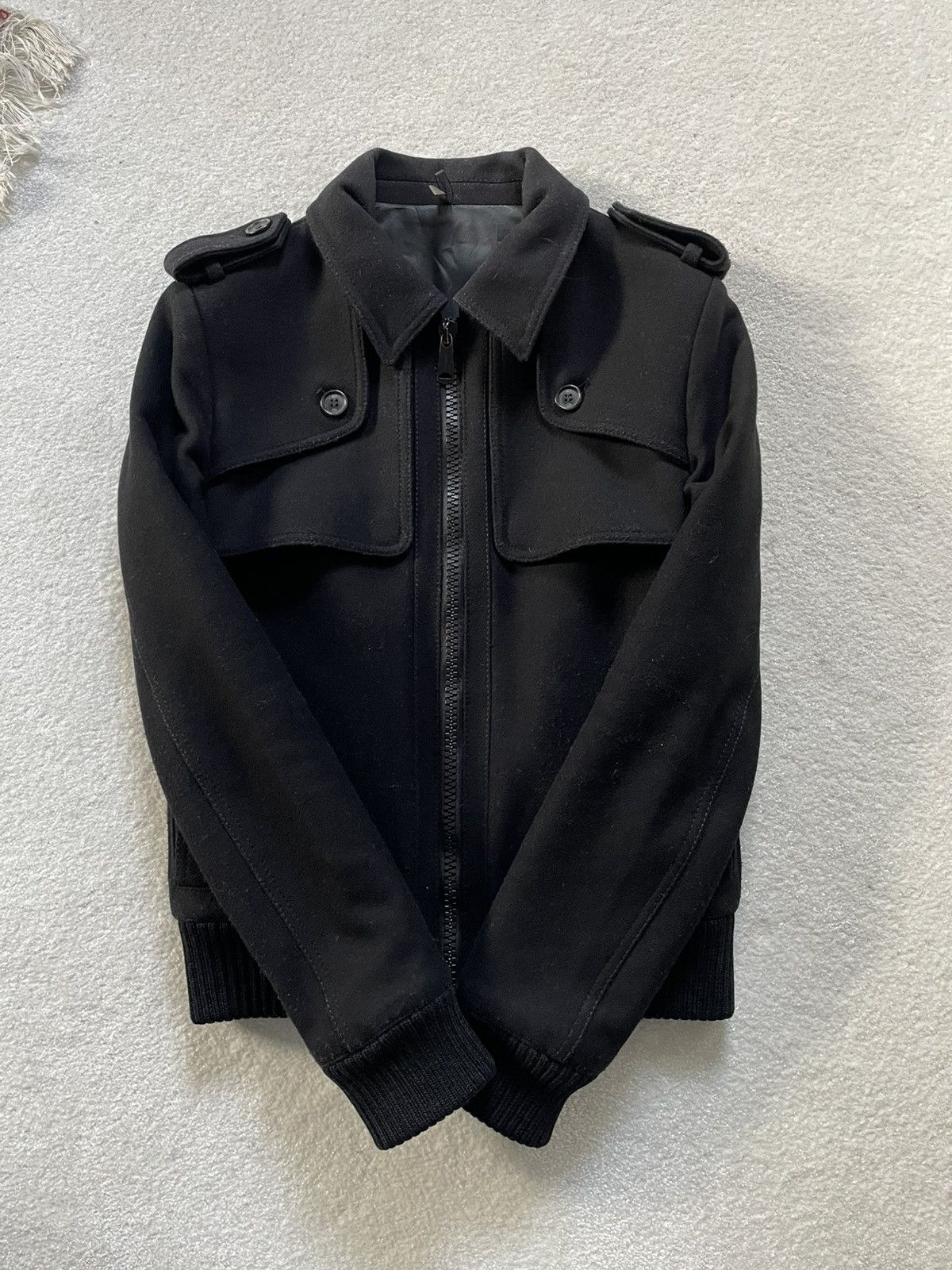 Dior × Sacai Dior X Sacai FW21 Black Hybrid Zip-up Bomber