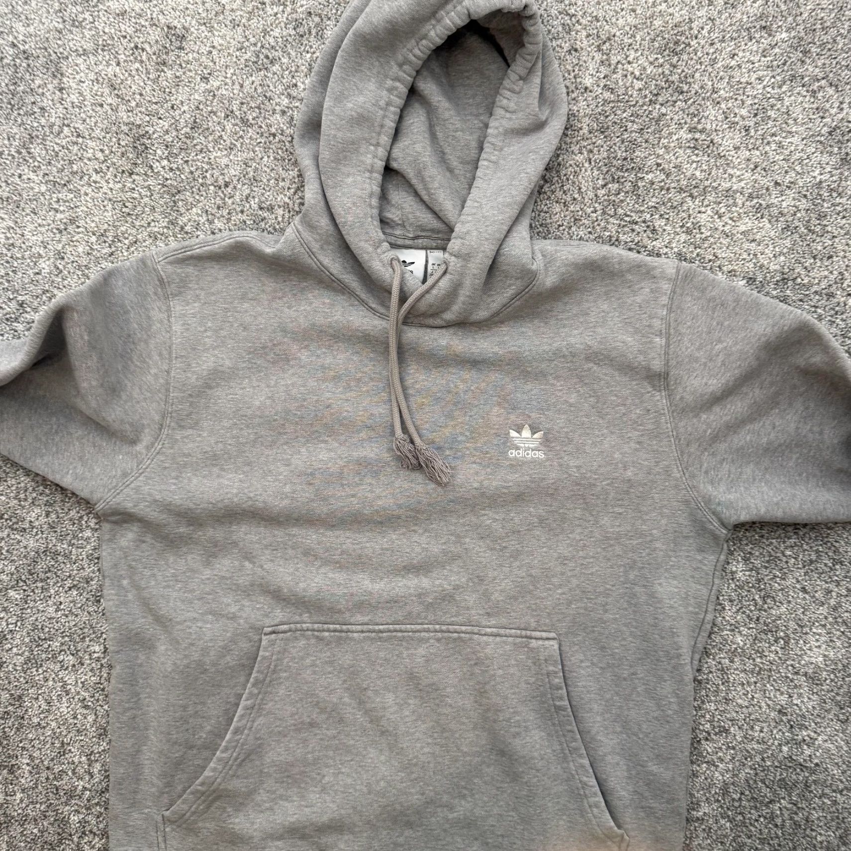 Adidas Adidas Hoodie Mens Large Gray Trefoil Pullover Kangaroo Pocket IM4525 Size US L / EU 52-54 / 3 - 4 Thumbnail