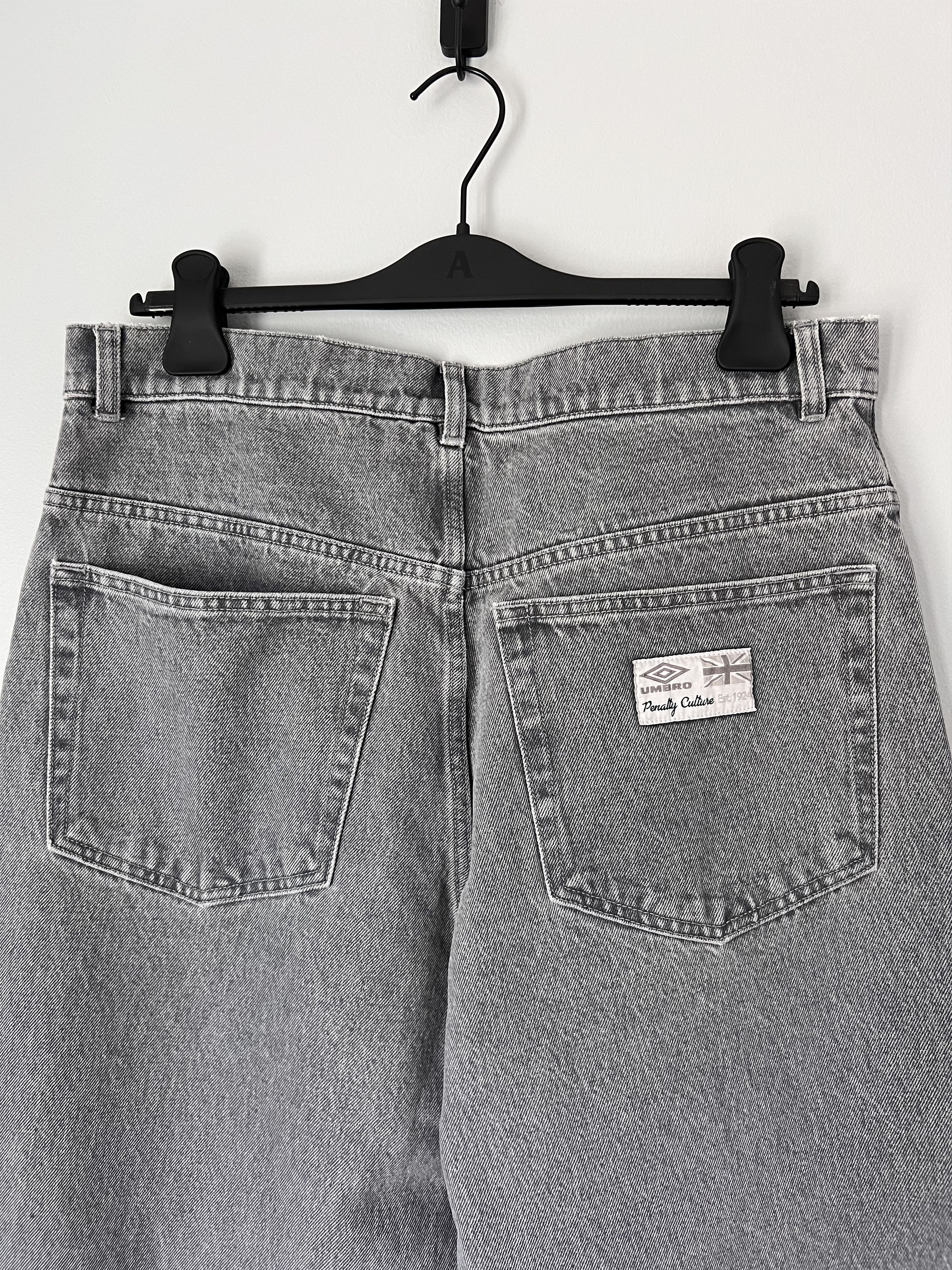 Slam Jam × Umbro Umbro Slam Jam Penalty Culture Lasered Logo Jeans in Grey Size US 34 / EU 50 - 6 Thumbnail
