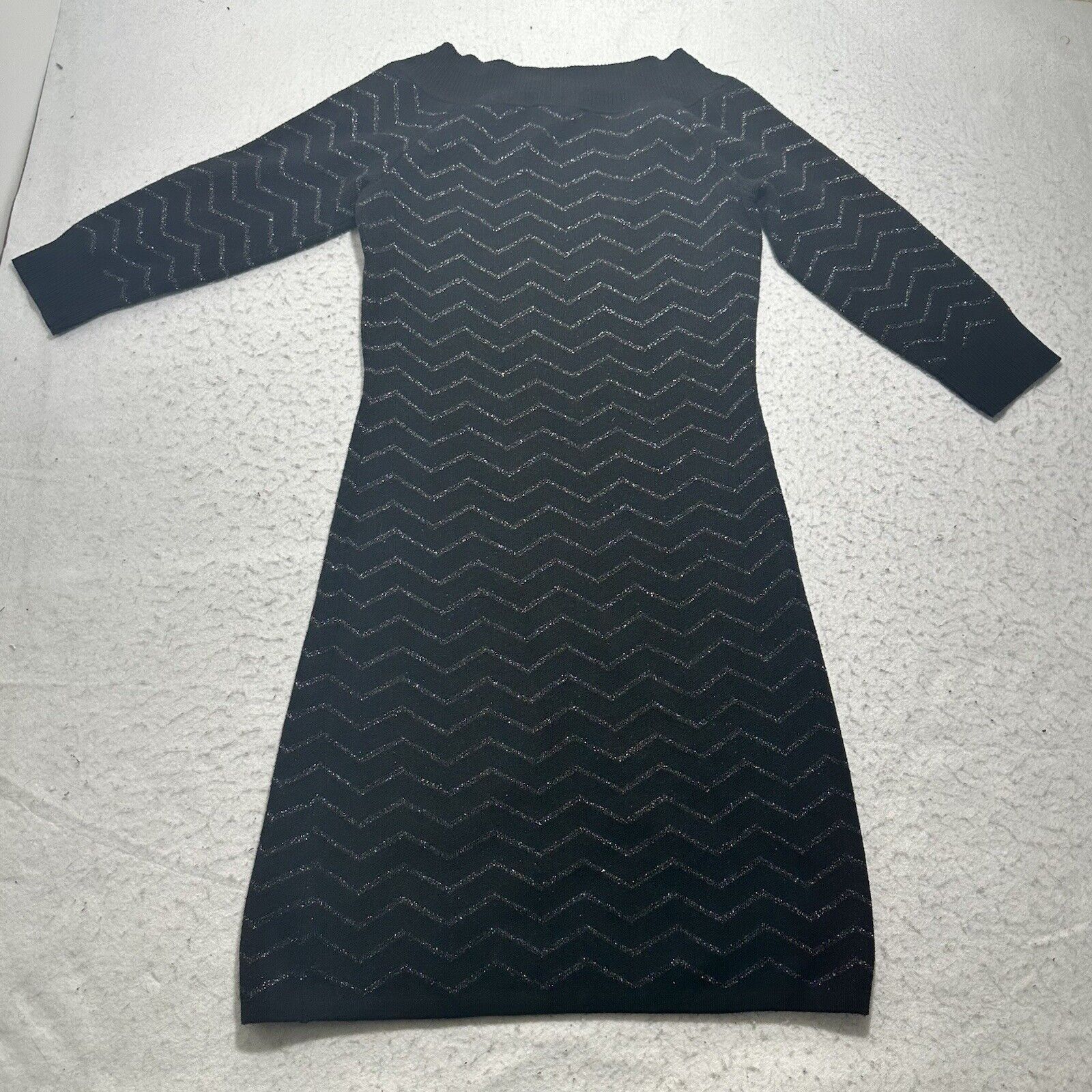 White House Black Market White House Black Market XS Mock Neck Glitter Zig Zag Dress Size XS / US 0-2 / IT 36-38 - 11 Thumbnail
