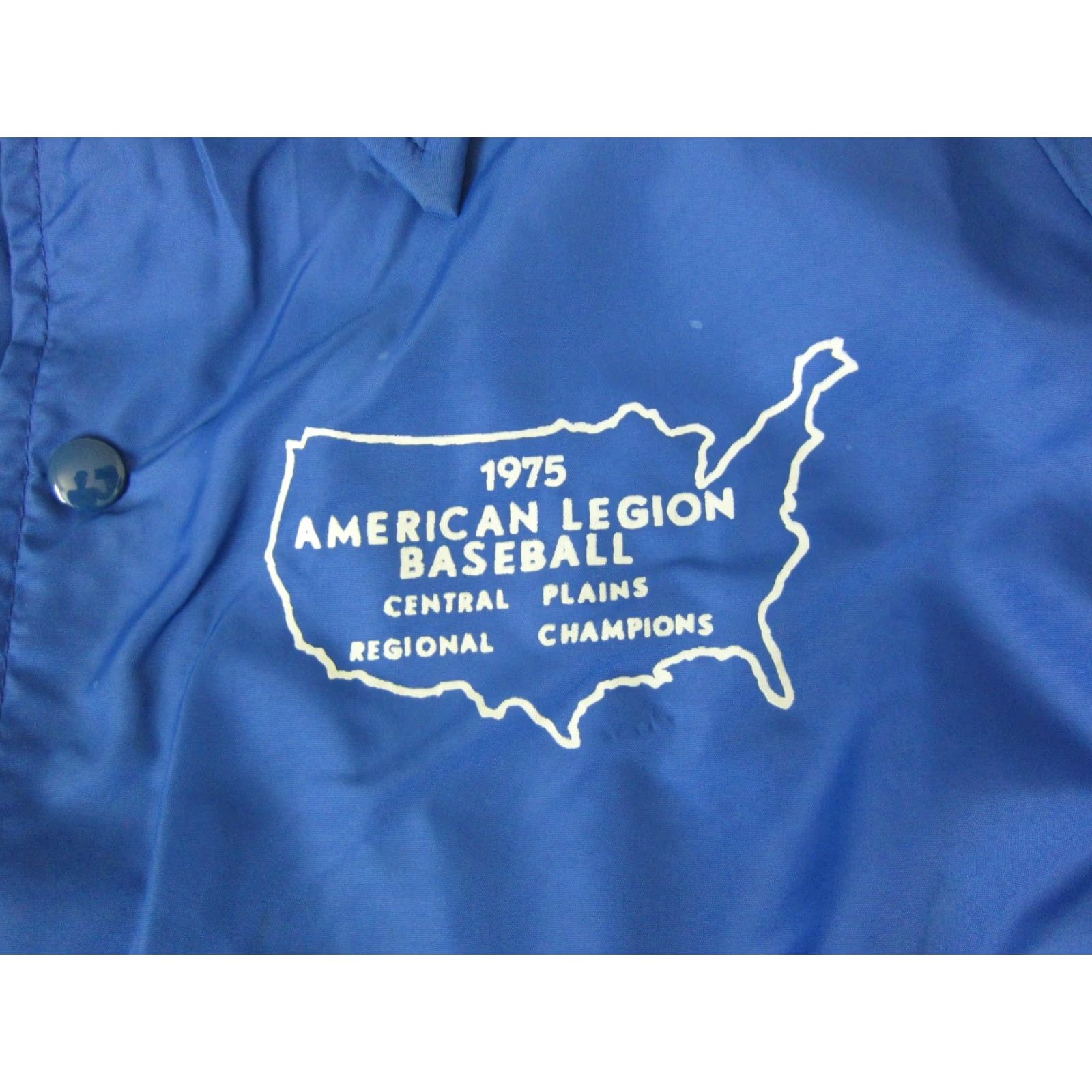 Vintage VINTAGE American Legion Jacket Mens XL Blue 80s Bomber Satin Nylon Workwear Regular Short Snap Front Size US XL / EU 56 / 4 - 3 Thumbnail