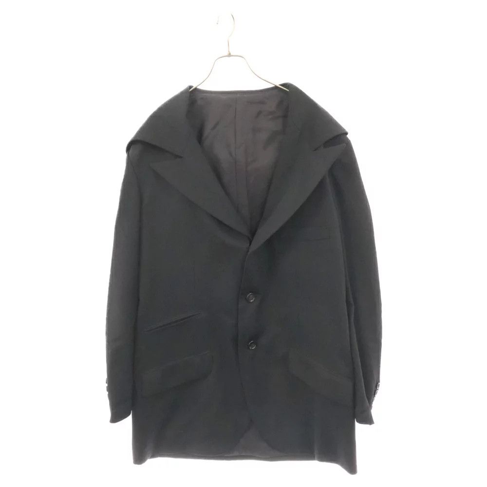 image of Yohji Yamamoto Pour Homme 22Aw Hoodec Jacket in Black, Men's (Size Medium)