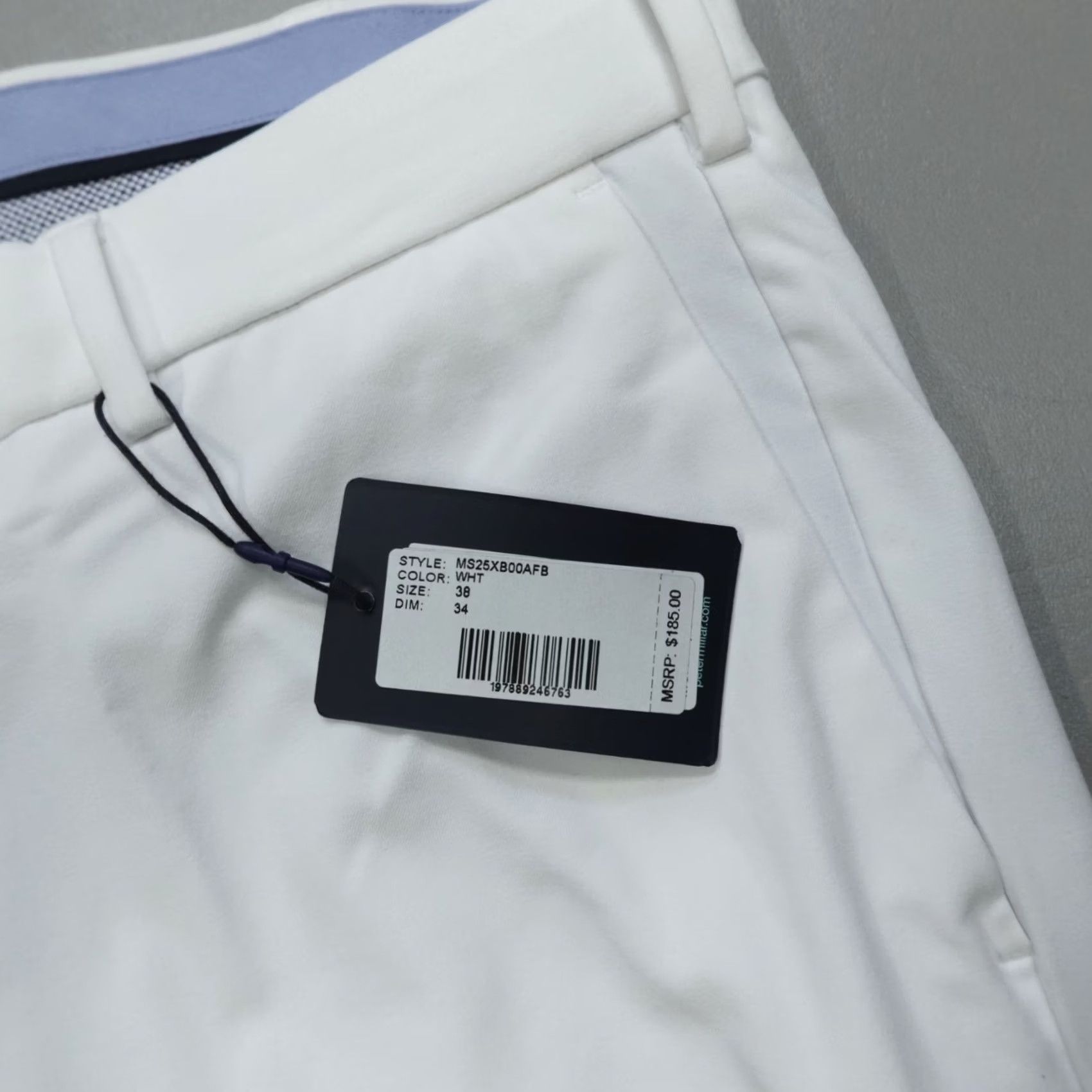 Peter Millar Peter Millar Crown Crafted Surge Performance Pants Men's 38x34 White Chino Straight Pockets Moisture Wicking Tailored Regular Size 38 Black? Size US 38 / EU 54 - 2 Thumbnail