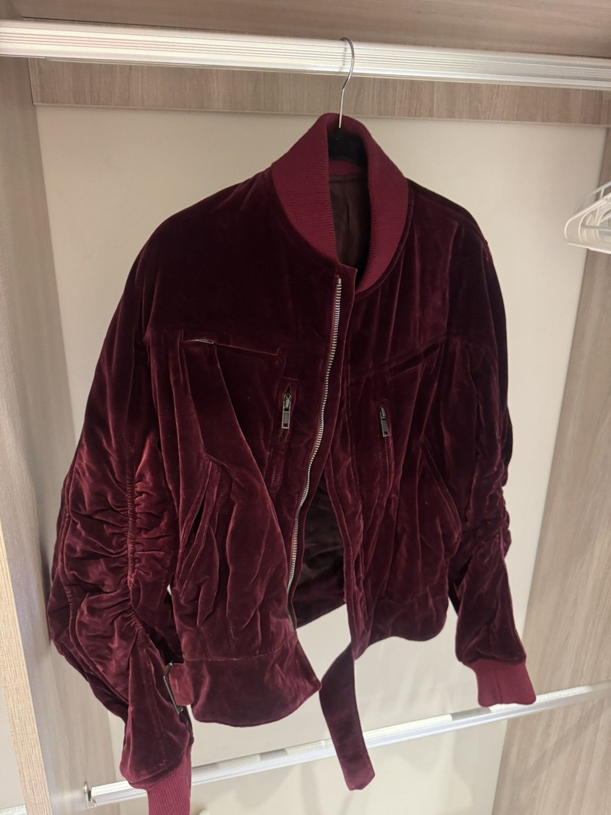 Haider Ackermann Haider Ackermann bordeaux velvet bomber Size US XL / EU 56 / 4 - 6 Thumbnail
