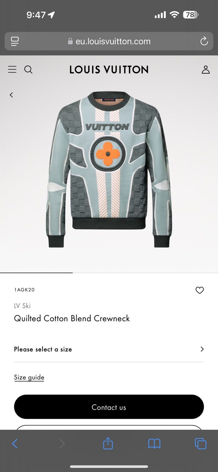 Louis Vuitton LV Ski Cotton Blend Crewneck Size US L / EU 52-54 / 3 - 7 Thumbnail
